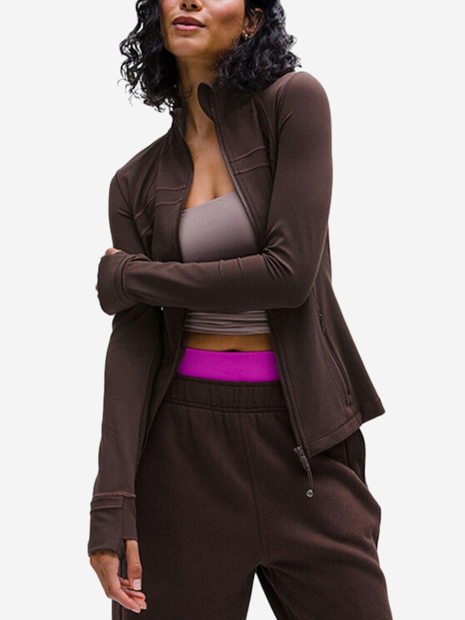 Изображение товара Женская спортивная куртка Lululemon Define Jacket коричневая демисезонная Изображение товара Женская спортивная куртка Lululemon Define Jacket коричневая демисезонная