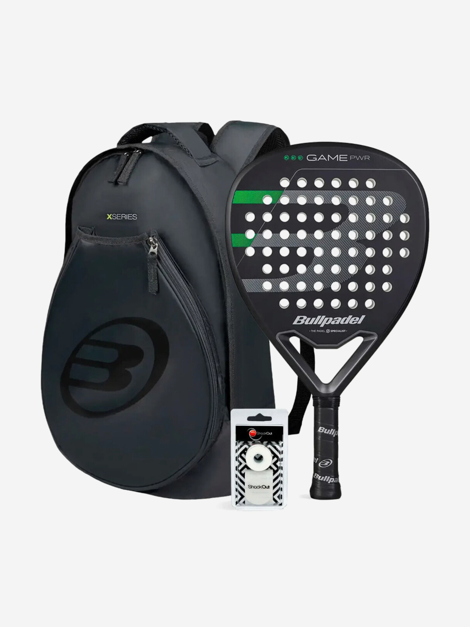 Изображение товара Комплект из ракетки для падел-тенниса Bullpadel Game Pwr с рюкзаком