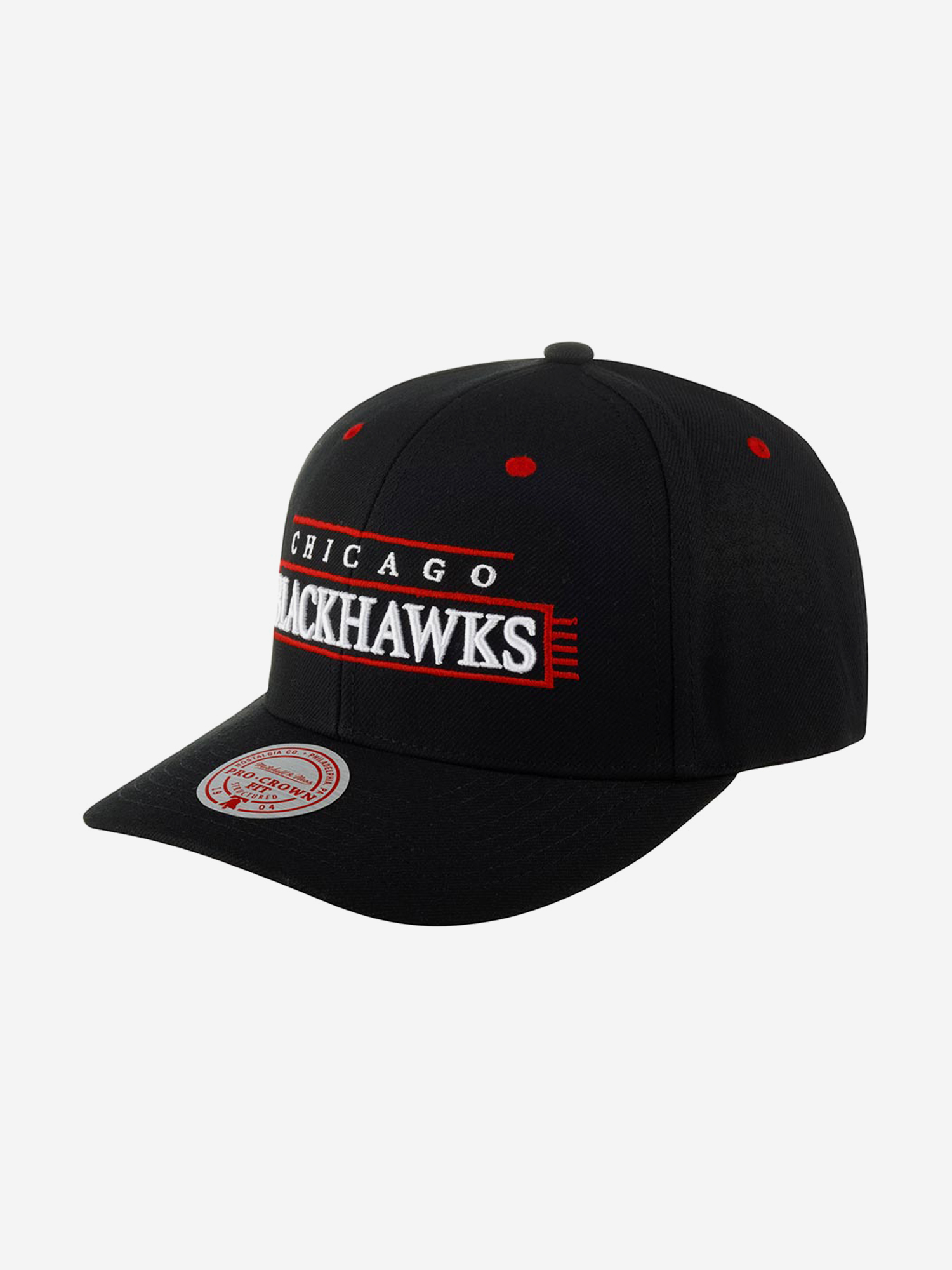 Бейсболка MITCHELL NESS HHSS5372-CBHYYPPPBLCK Chicago Blackhawks NHL (черный), Черный бейсболка mitchell ness hhss5370 cbhyypppblck chicago blackhawks nhl