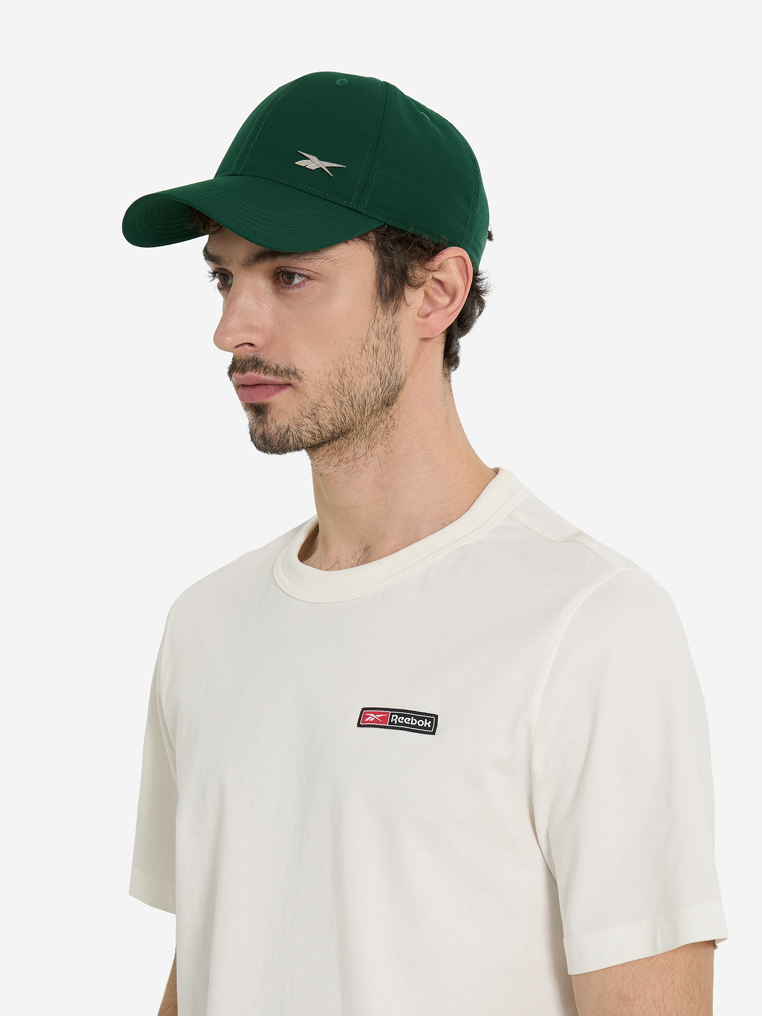 фото Бейсболка reebok badge, зеленый