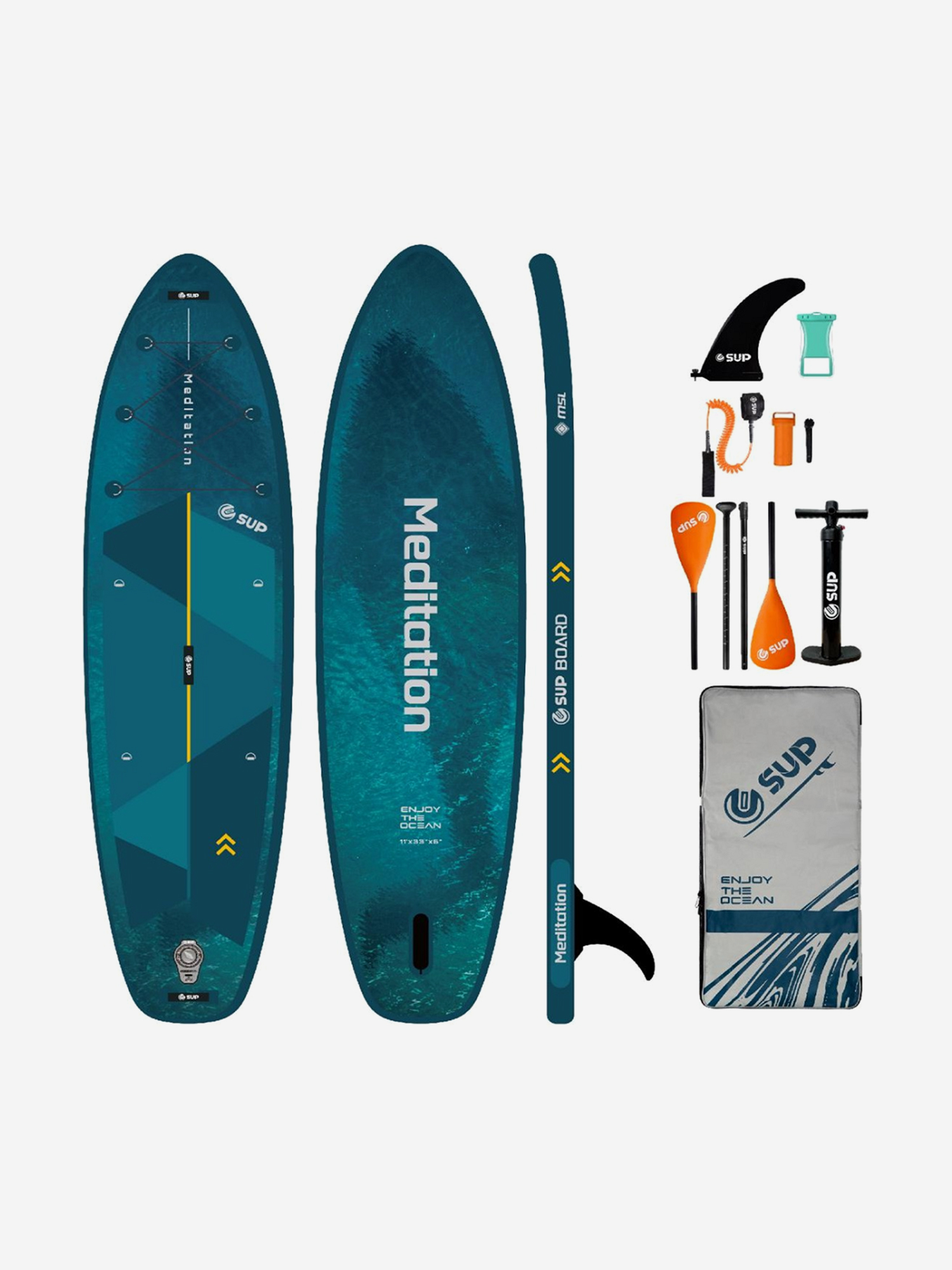 

SUP-доска E-SUP Meditation 11' 335*84*15 см, Зеленый