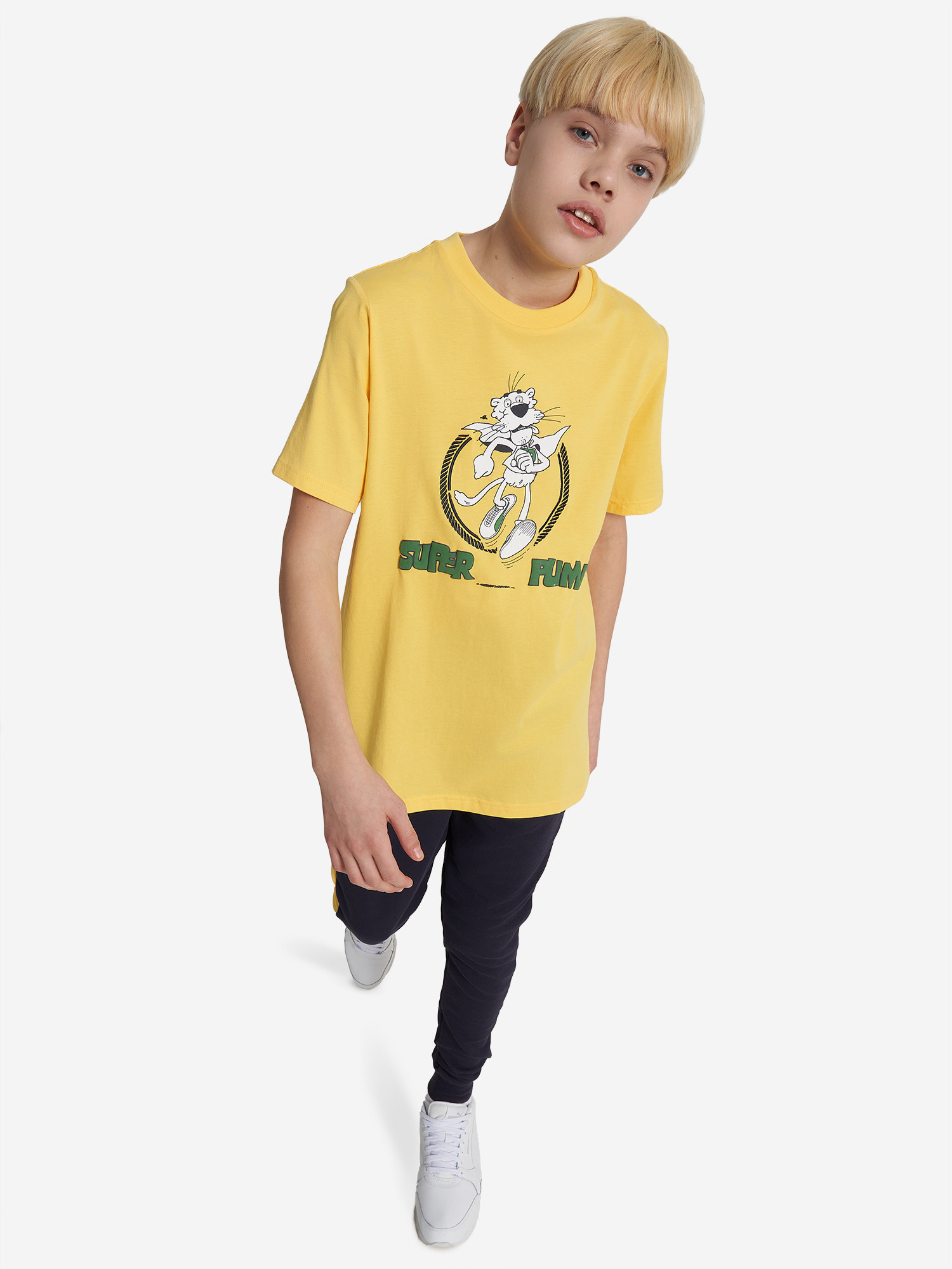 фото Футболка для мальчиков puma super graphic, желтый