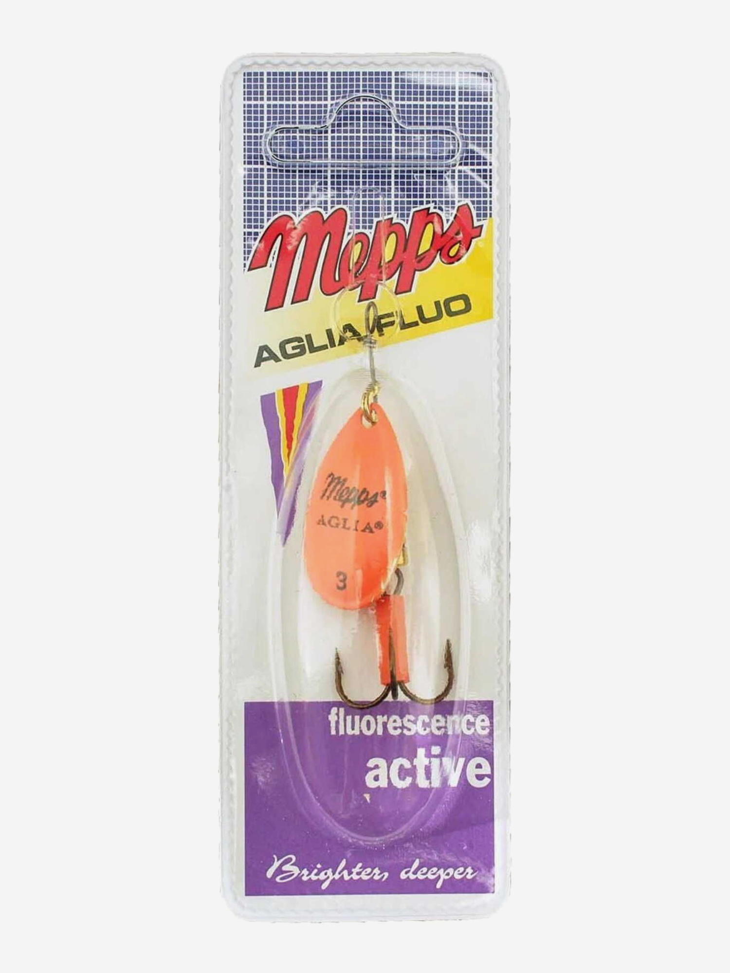 

Блесна вращающаяся MEPPS "Aglia FLUO ORANGE" №3 (6,5г) блистер, Оранжевый