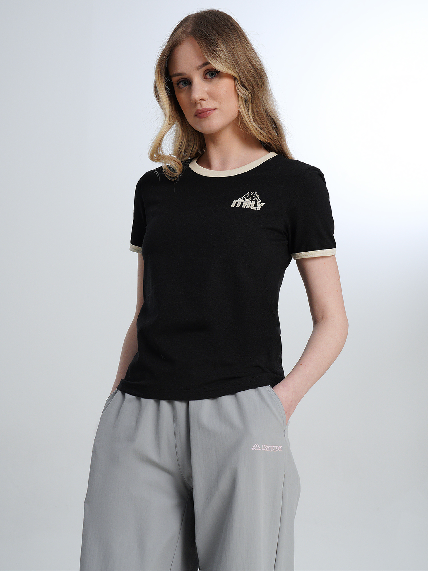 Футболка женская Kappa Italy, черный, арт. 144128KAP-99