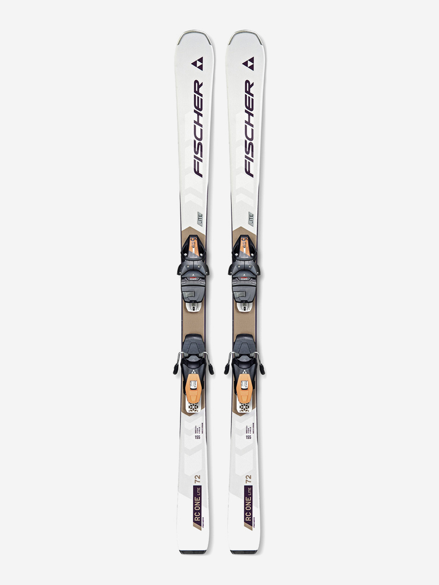 

Горные лыжи с креплениями Fischer RC One LITE 72 SLR + RS 9 SLR 23/24, Серый