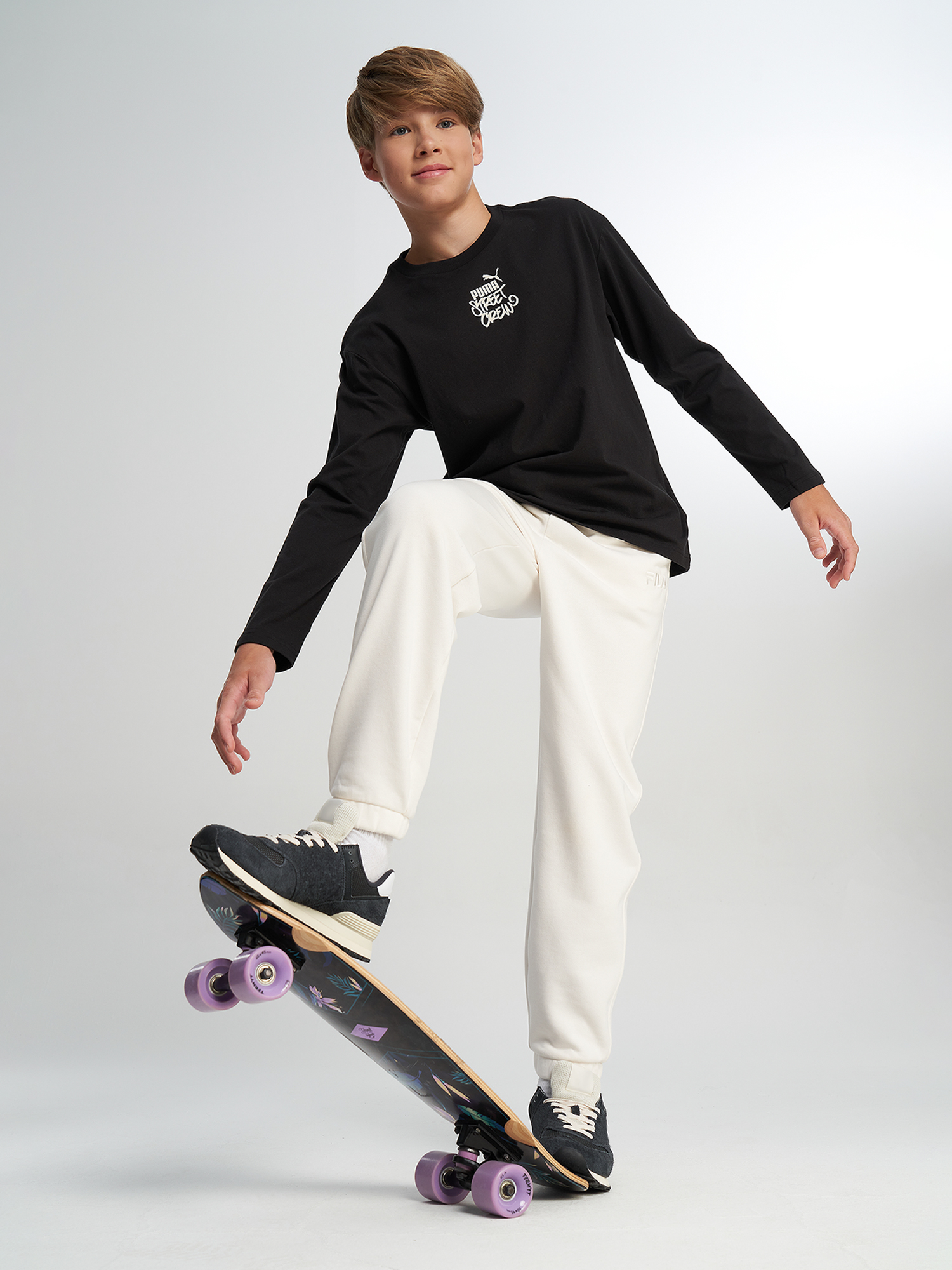 Лонгслив для мальчиков PUMA Mid90 S Sp, Черный 5