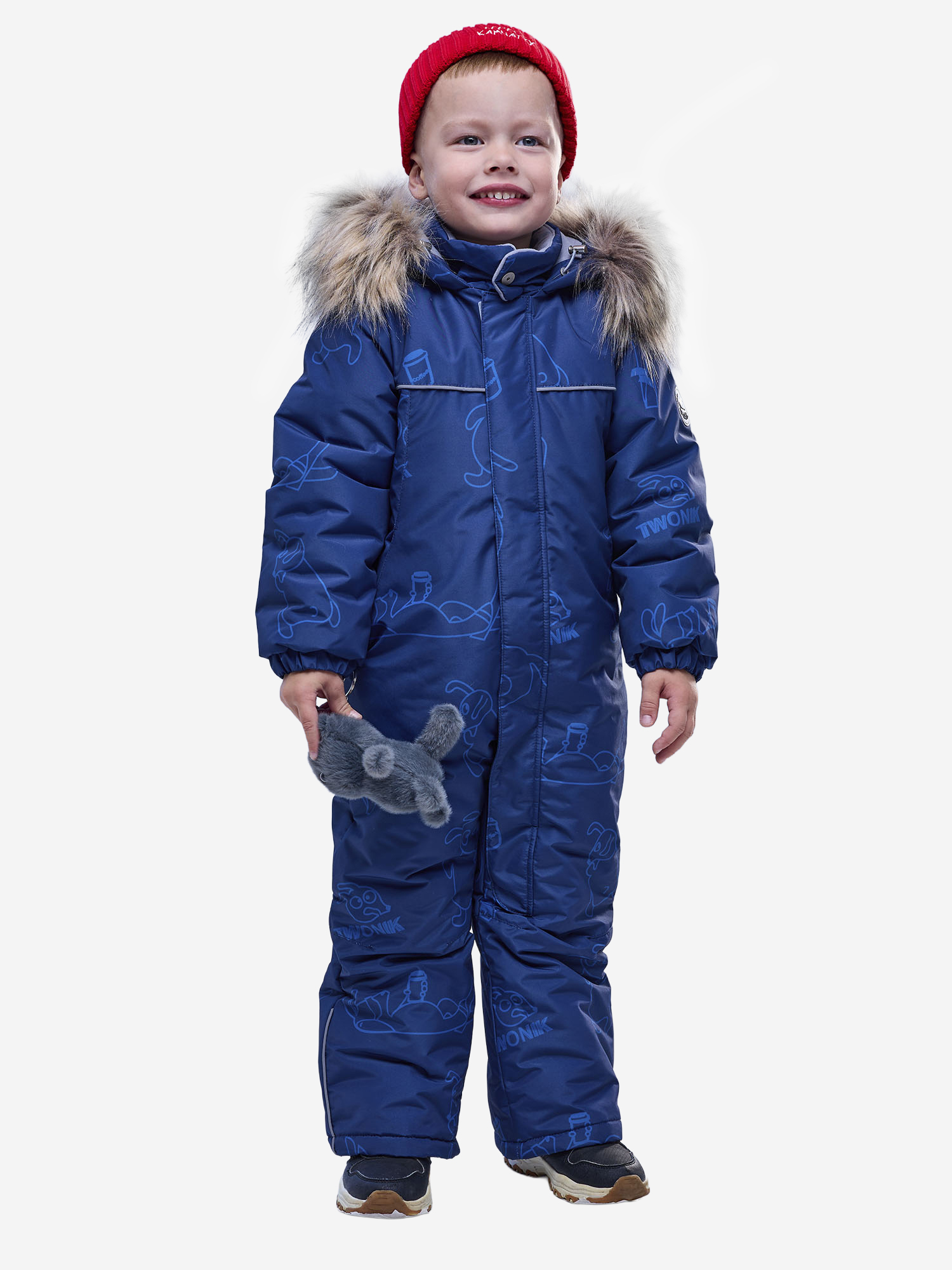 Изображение товара Комбинезон детский batik Джери принт синий монохром, Принт синий монохром