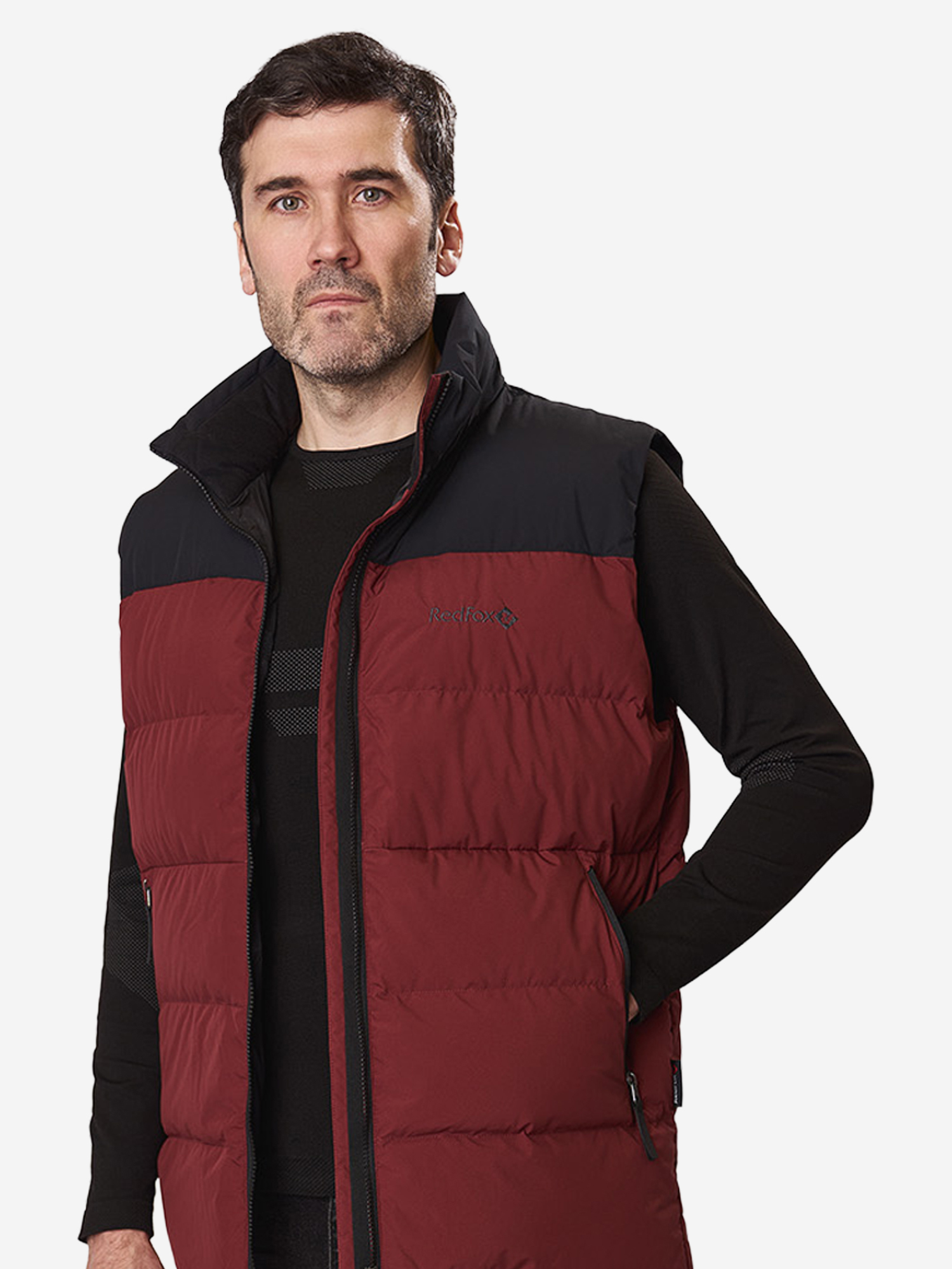 Изображение товара Жилет пуховый Red Fox Nansen IV Мужской, Бордовый/черный