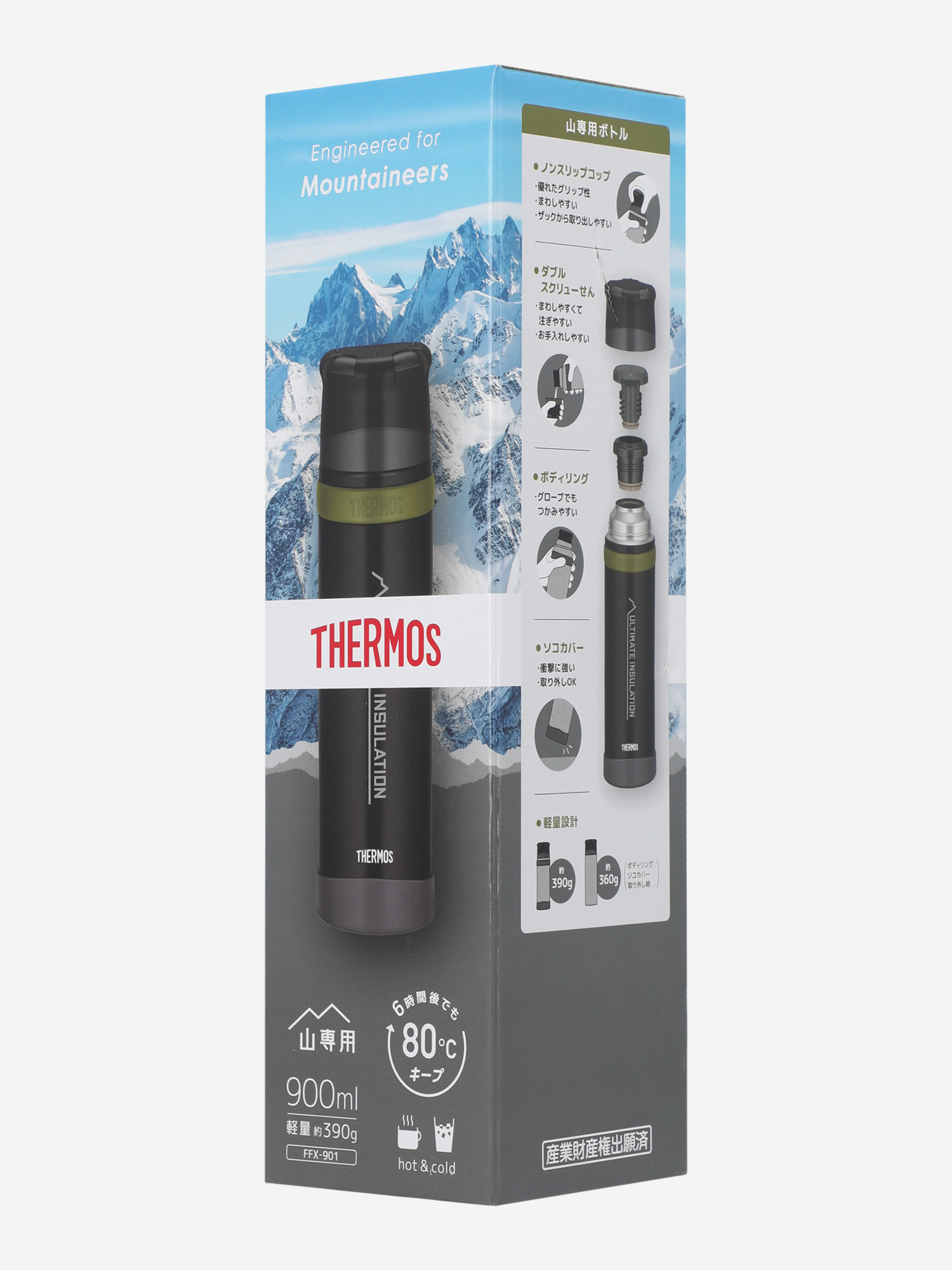фото Термос thermos ffx, 0.9 л, черный