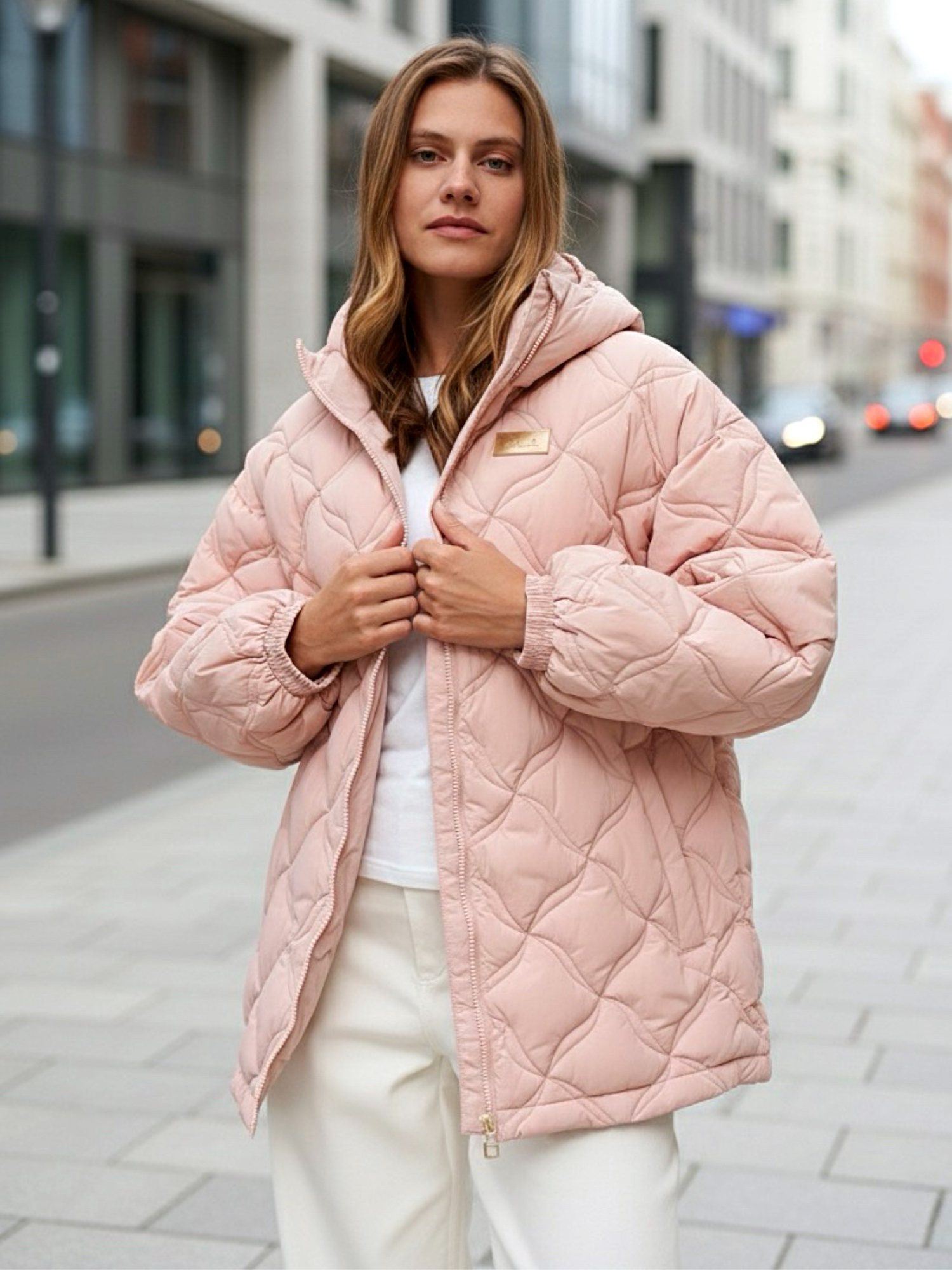 Пуховик женский FILA, бежевый, арт. 136814fla-t0