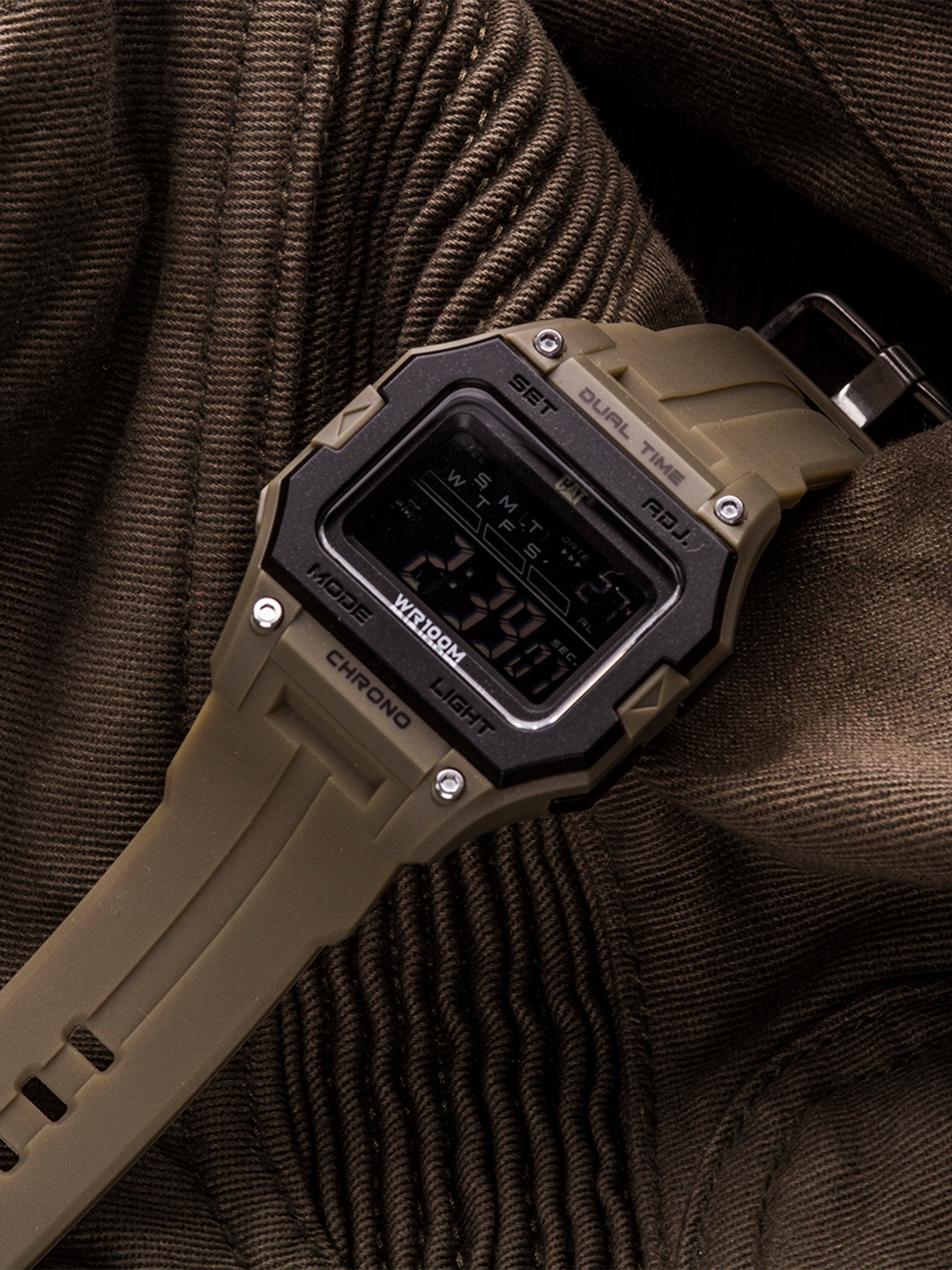 Изображение товара Мужские часы CAT Digi square OF.197.29.142 стильный квадратный дизайн