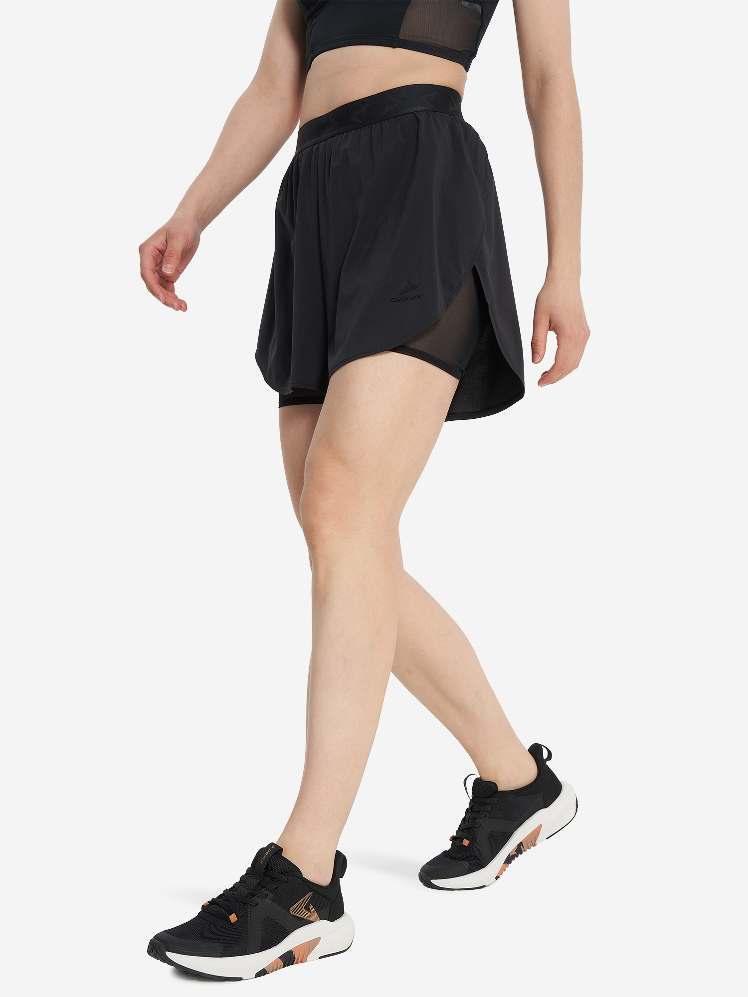 Изображение товара Шорты женские Demix, Черные, для фитнеса и тренинга