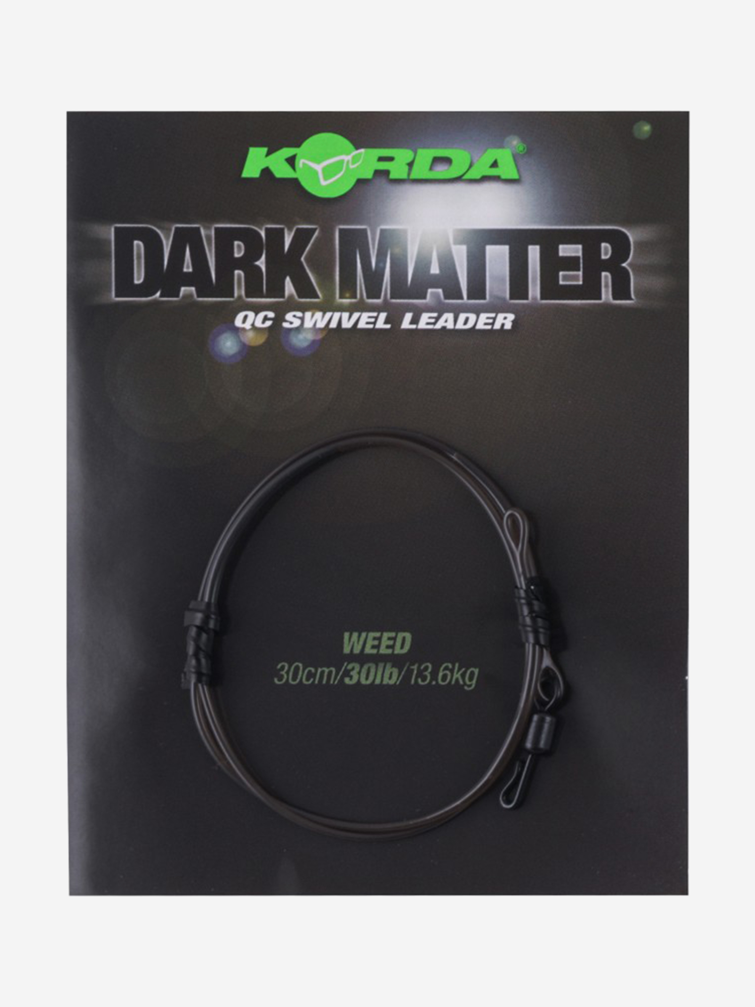Изображение товара Поводковый материал Dark Matter QC Swivel Weed KORDA 30lb 30см