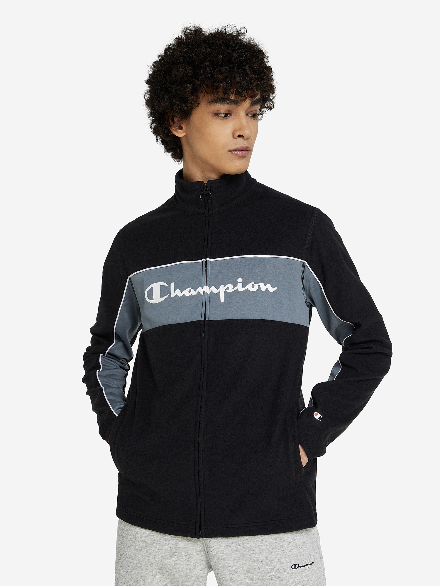 

Джемпер флисовый оверсайз Champion, Черный