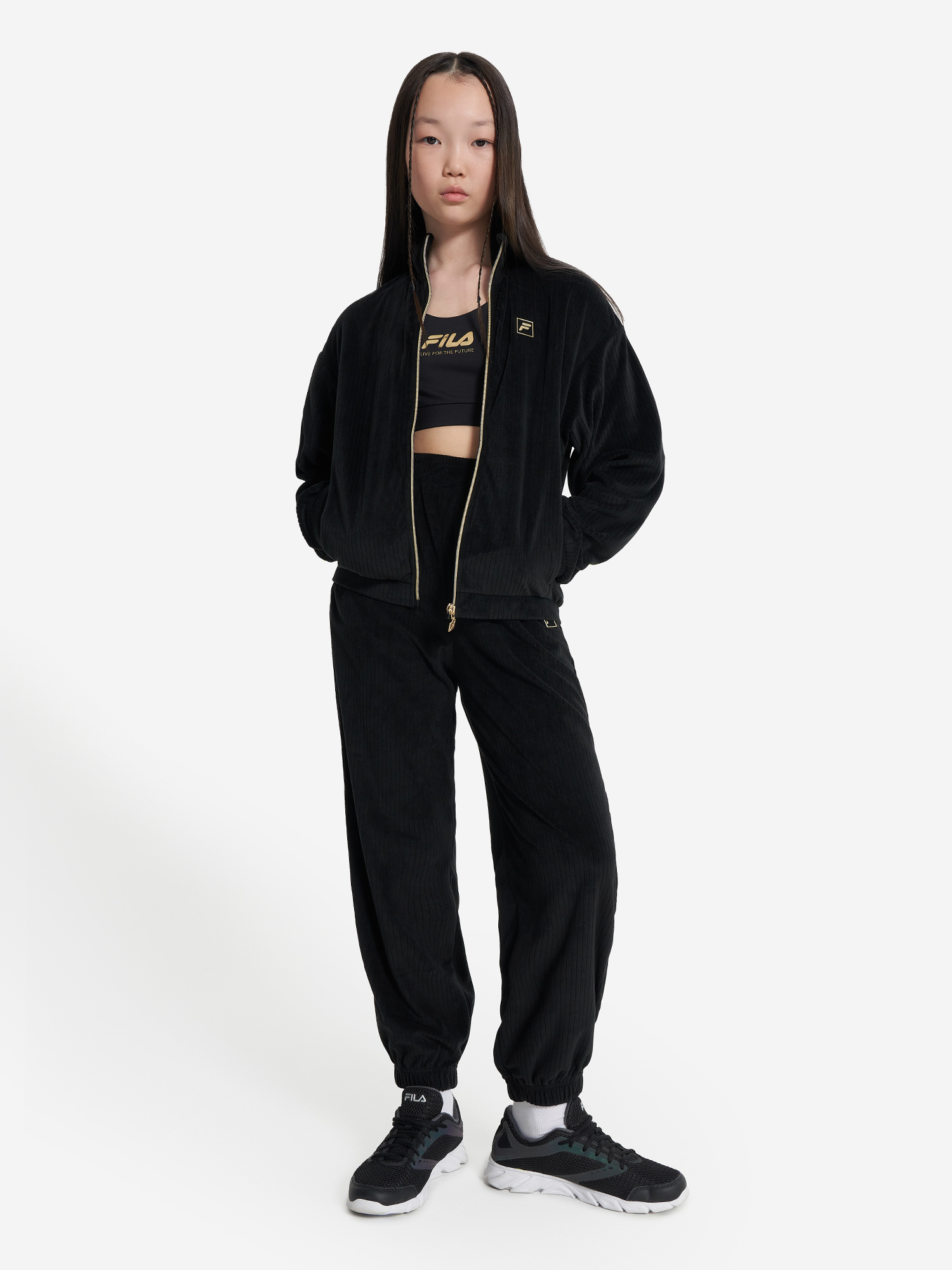 фото Толстовка для девочек fila, черный