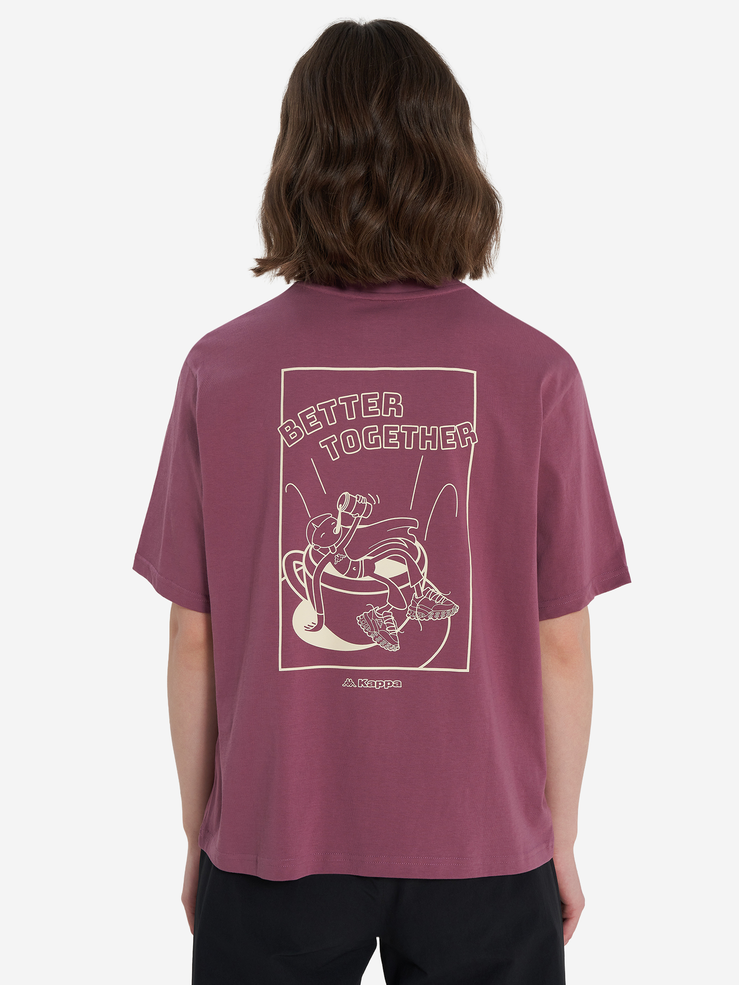 Изображение товара Футболка женская оверсайз Kappa, Баклажановый