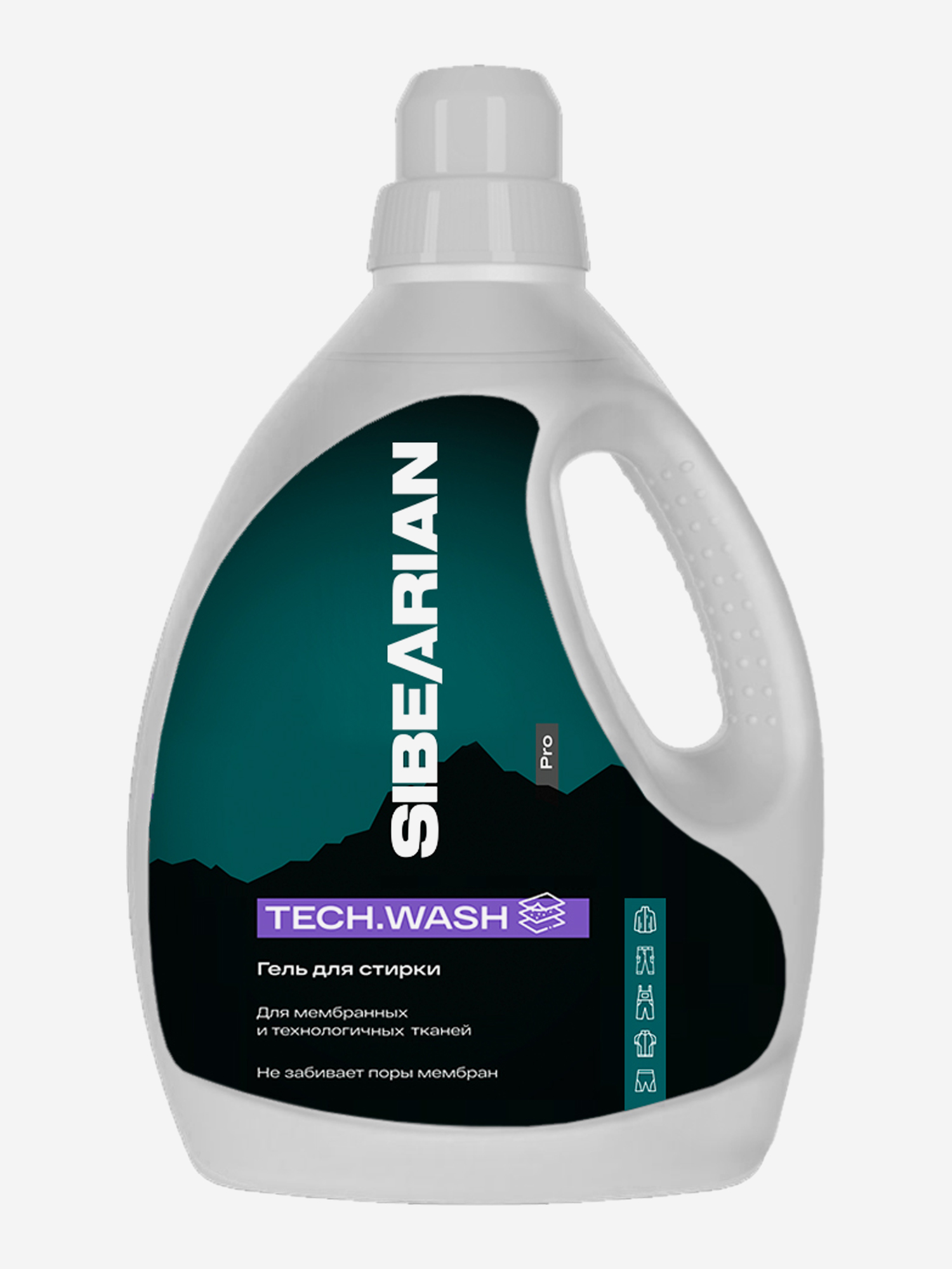 Изображение товара Гель для стирки мембранных тканей SIBEARIAN PRO TECH.WASH 1900 мл для одежды с водоотталкиванием