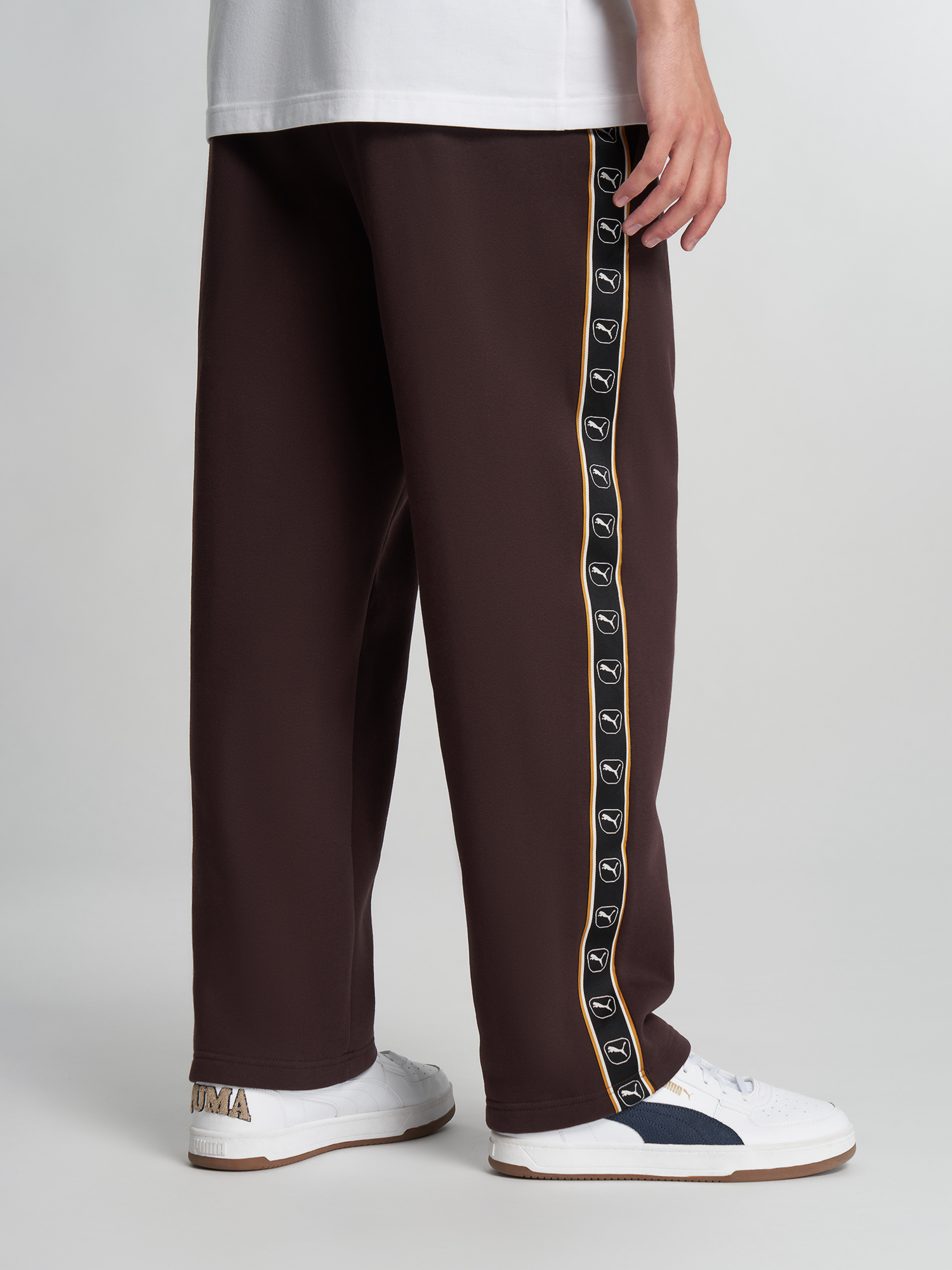 Брюки мужские PUMA Essentials Elevated Tape, Коричневый 3