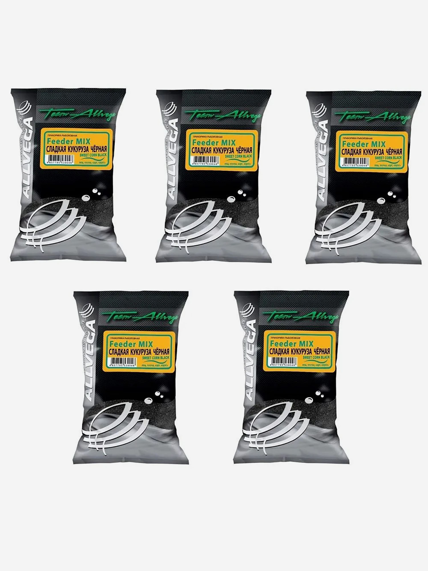 

Прикормка ALLVEGA "Team Allvega Feeder Mix Sweet Corn Black" 1 кг (СЛАДКАЯ КУКУРУЗА ЧЕРНАЯ) набор 5 штук по 1кг, Черный