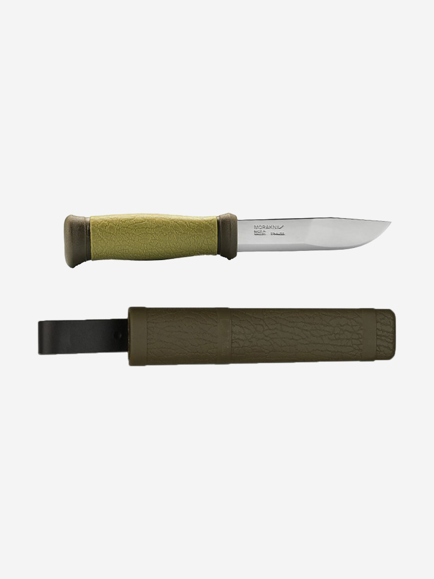 Нож туристический Morakniv Outdoor 2000 Green, 225 мм, Зеленый нож morakniv kansbol нержавеющая сталь прорезиненная ручка зеленый ножны 12634 зеленый