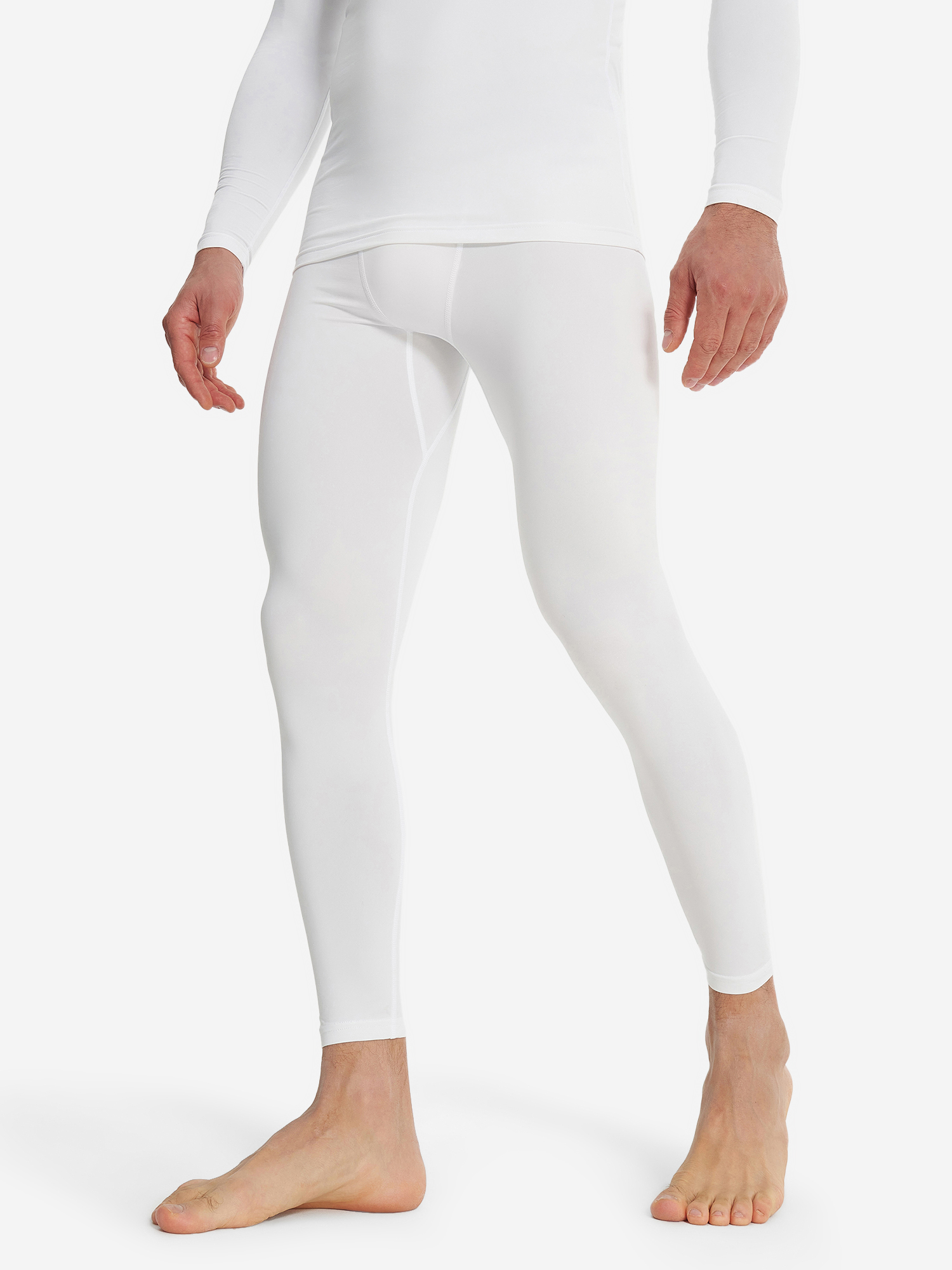 Тайтсы компрессионные мужские Demix, белый, арт. 33270