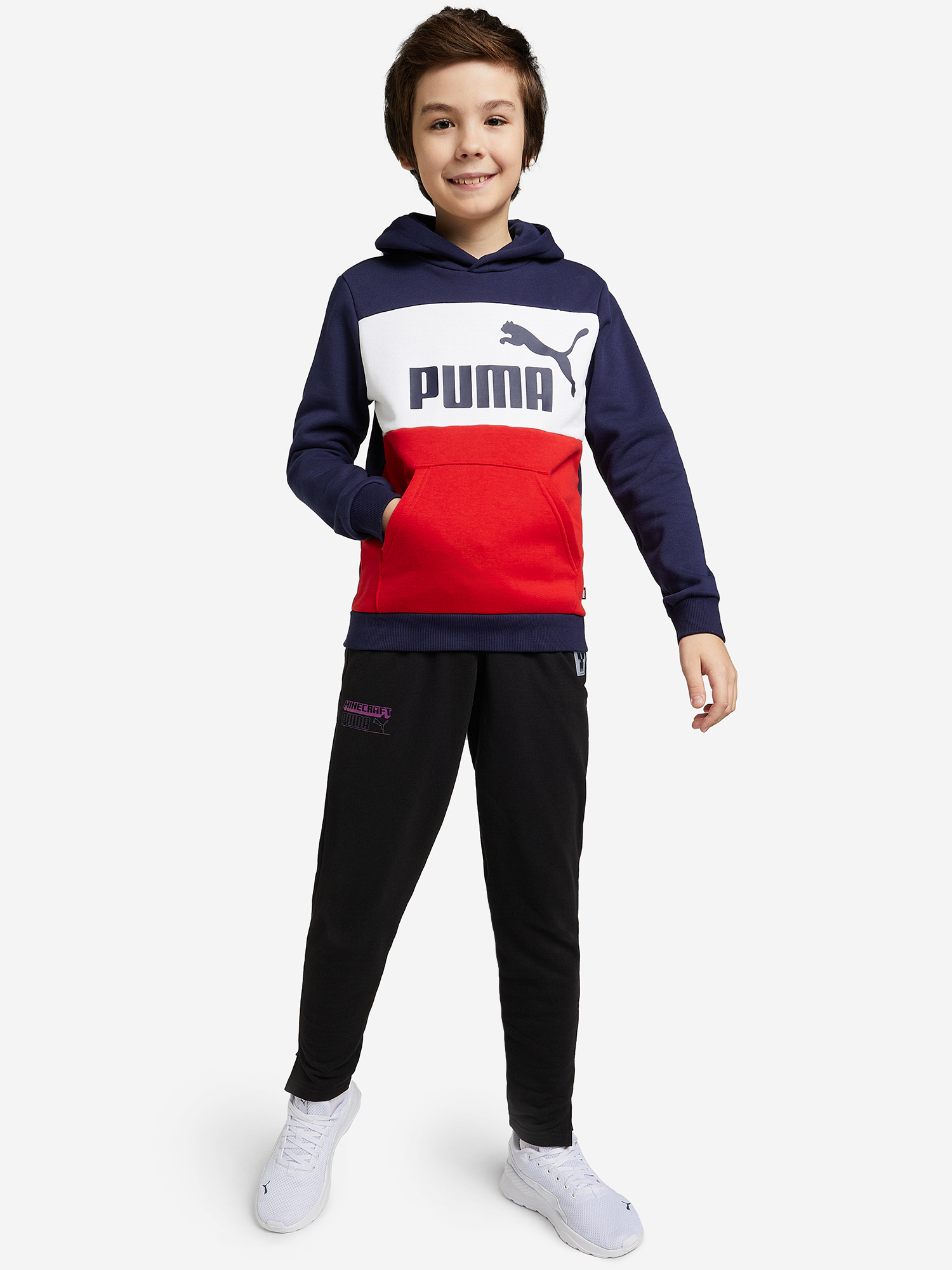 Худи для мальчиков PUMA Ess+ Colorblock, Синий 849081P0P-94, размер 153-164 - фото 3