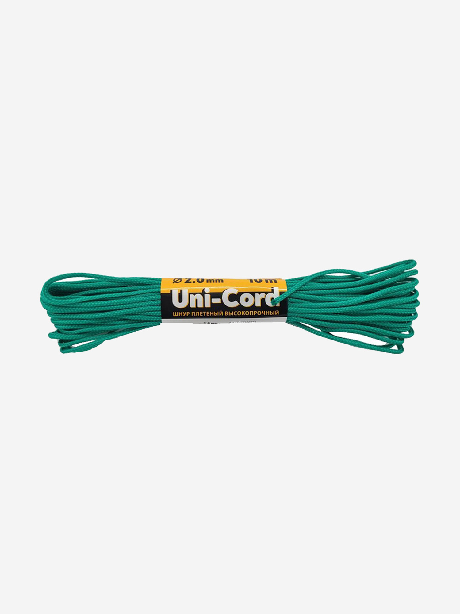 

Шнур плетеный Петроканат UNI-CORD 2,0 мм (10 м) зеленый, минимоток, Зеленый