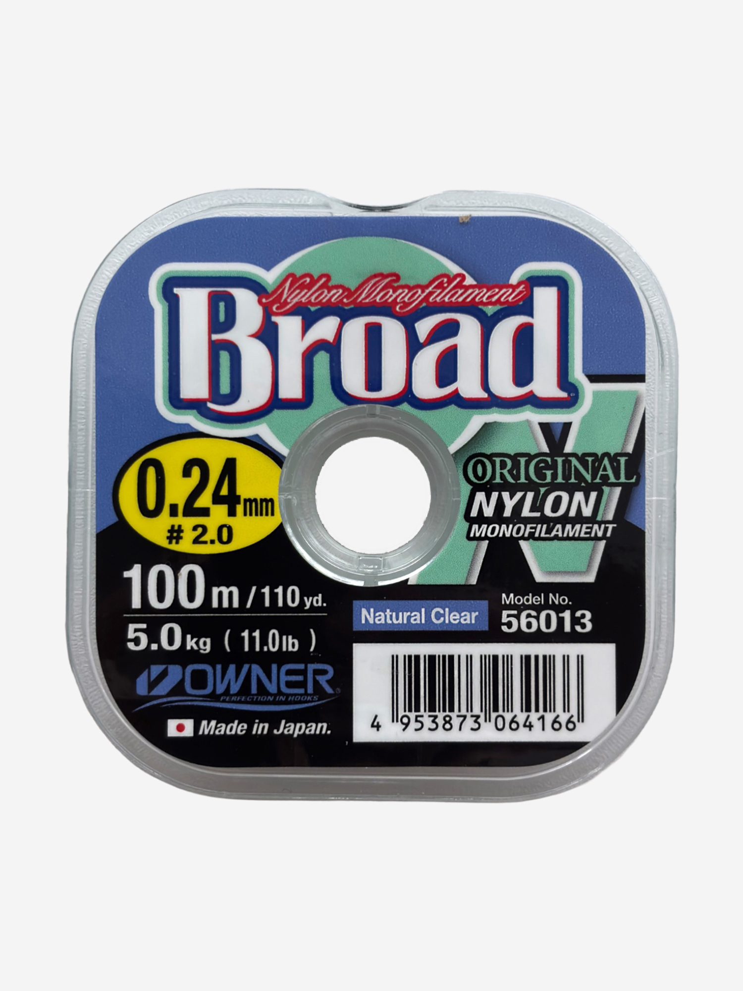 Изображение товара Owner Broad 0,24 мм, 100 м, 5 кг — прозрачная монофильная леска