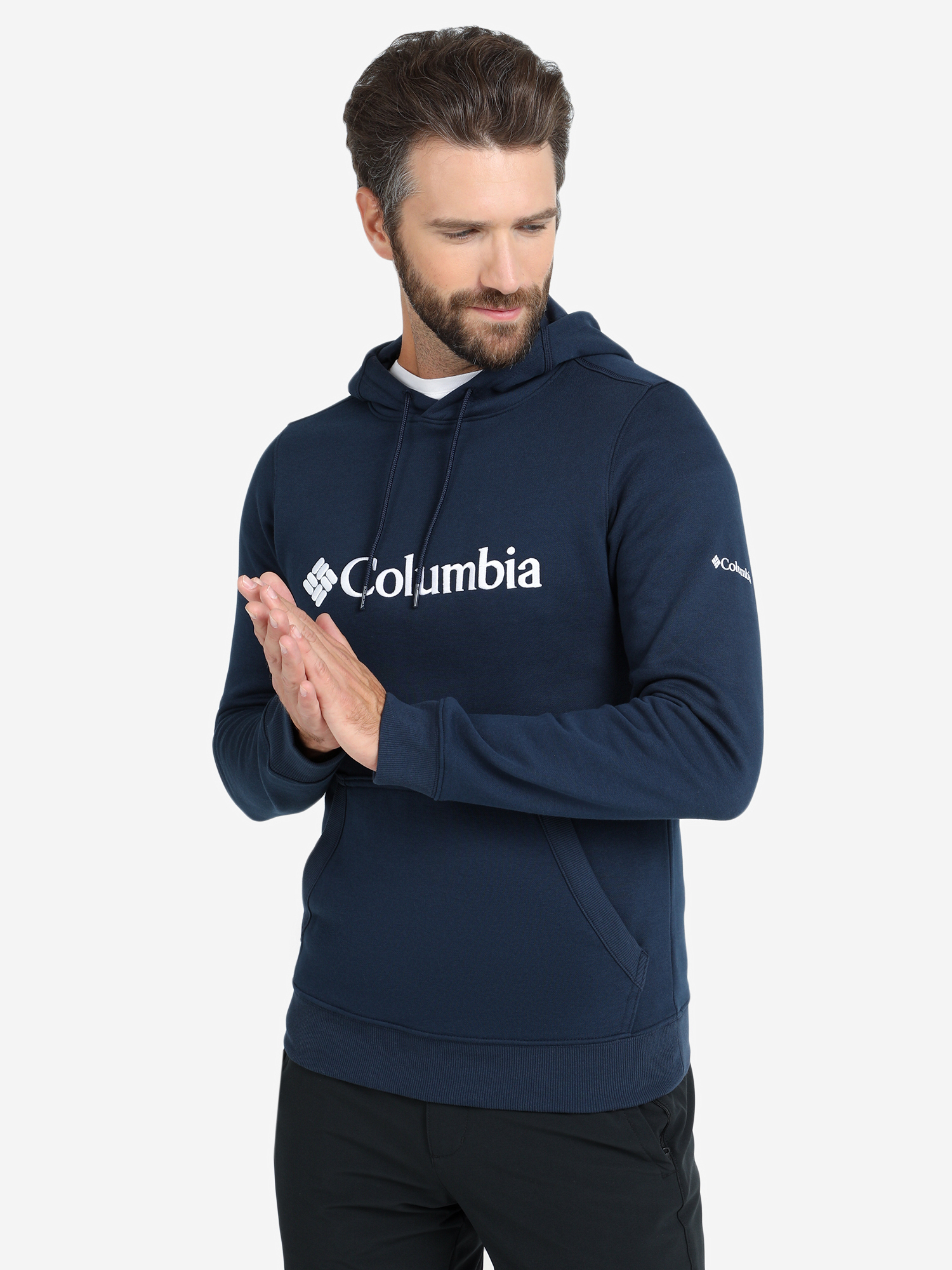 Худи мужская Columbia CSC Basic Logo II Hoodie, Синий худи мужская columbia csc basic logo ii hoodie зеленый