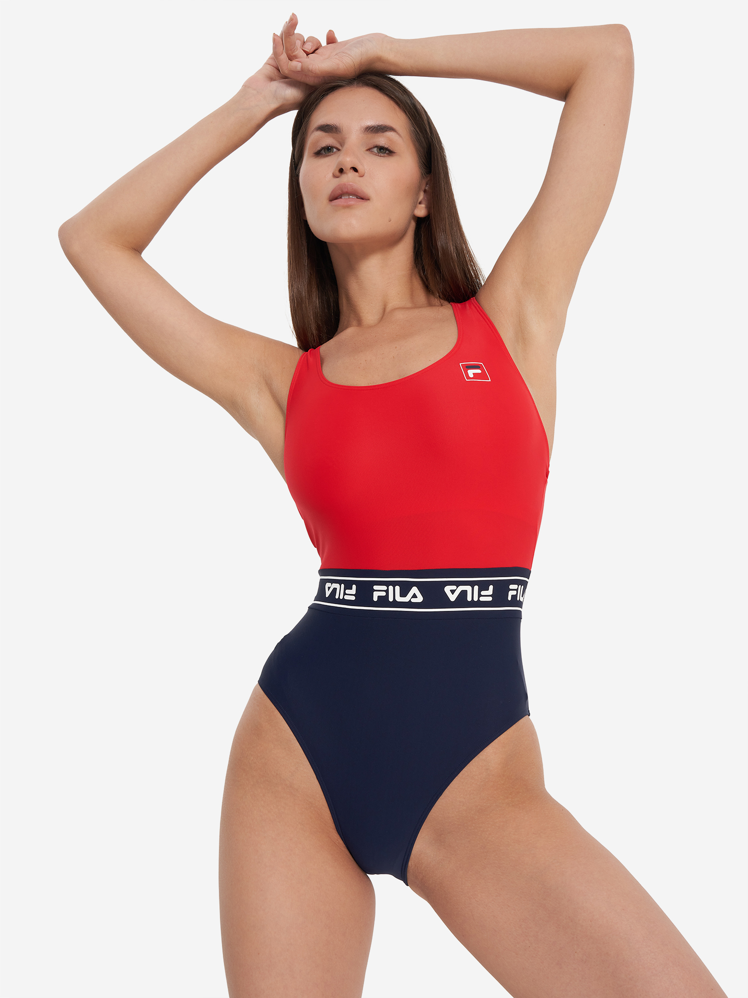 

Купальник слитный женский FILA, Красный