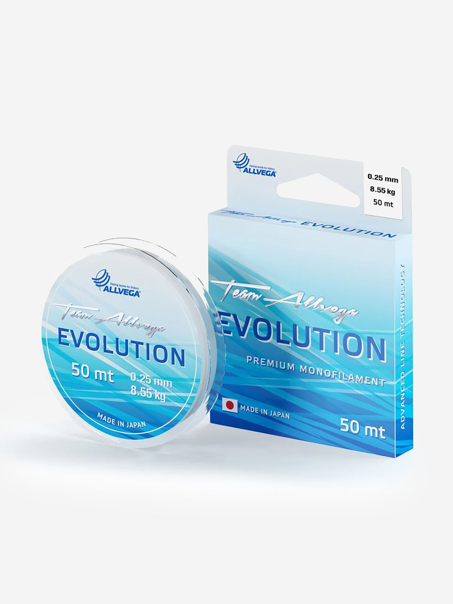 

Леска монофильная ALLVEGA "Evolution" 50м 0.25мм (8.55кг) прозрачная, Белый