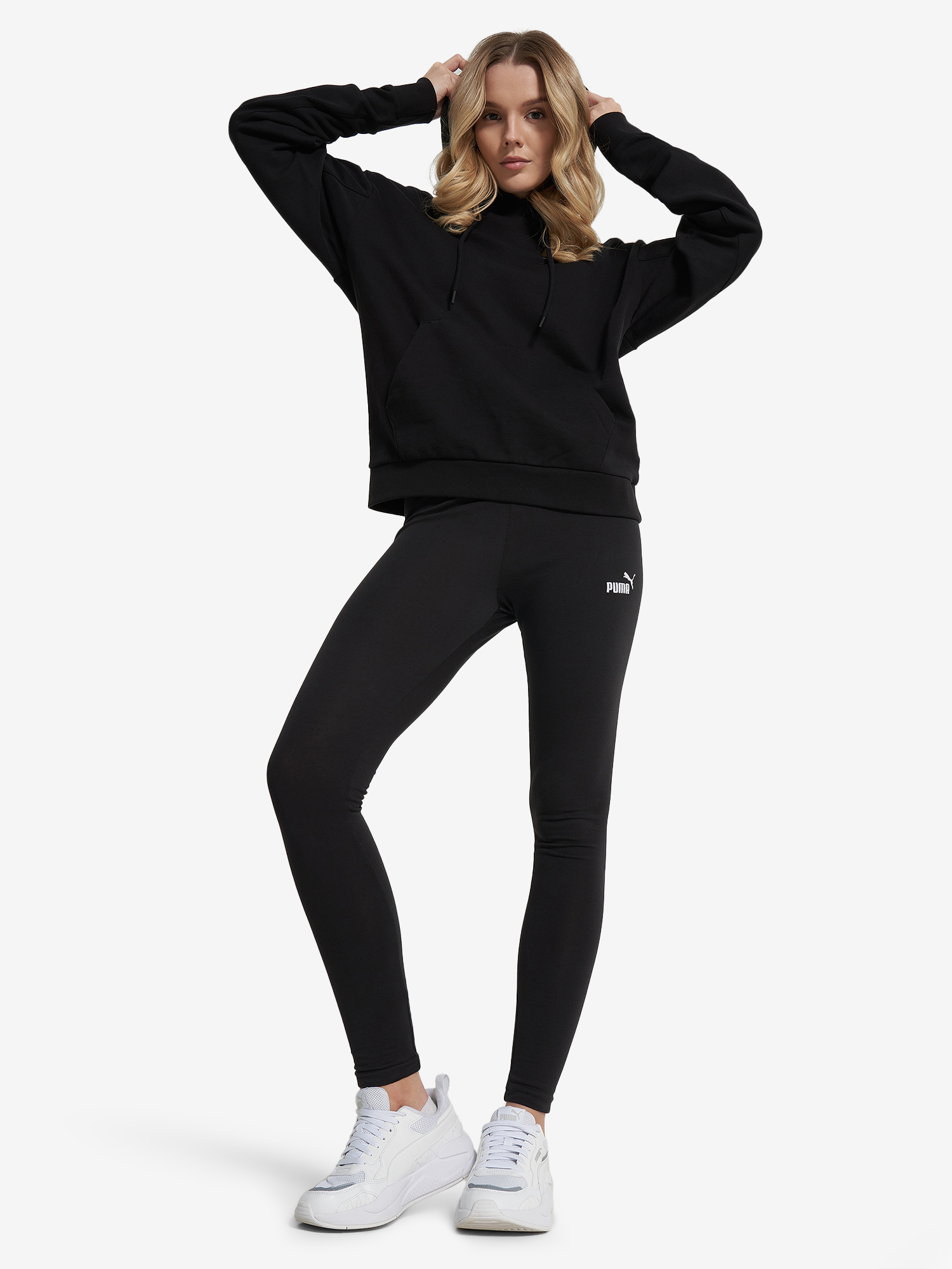 фото Худи женское puma relaxed, черный