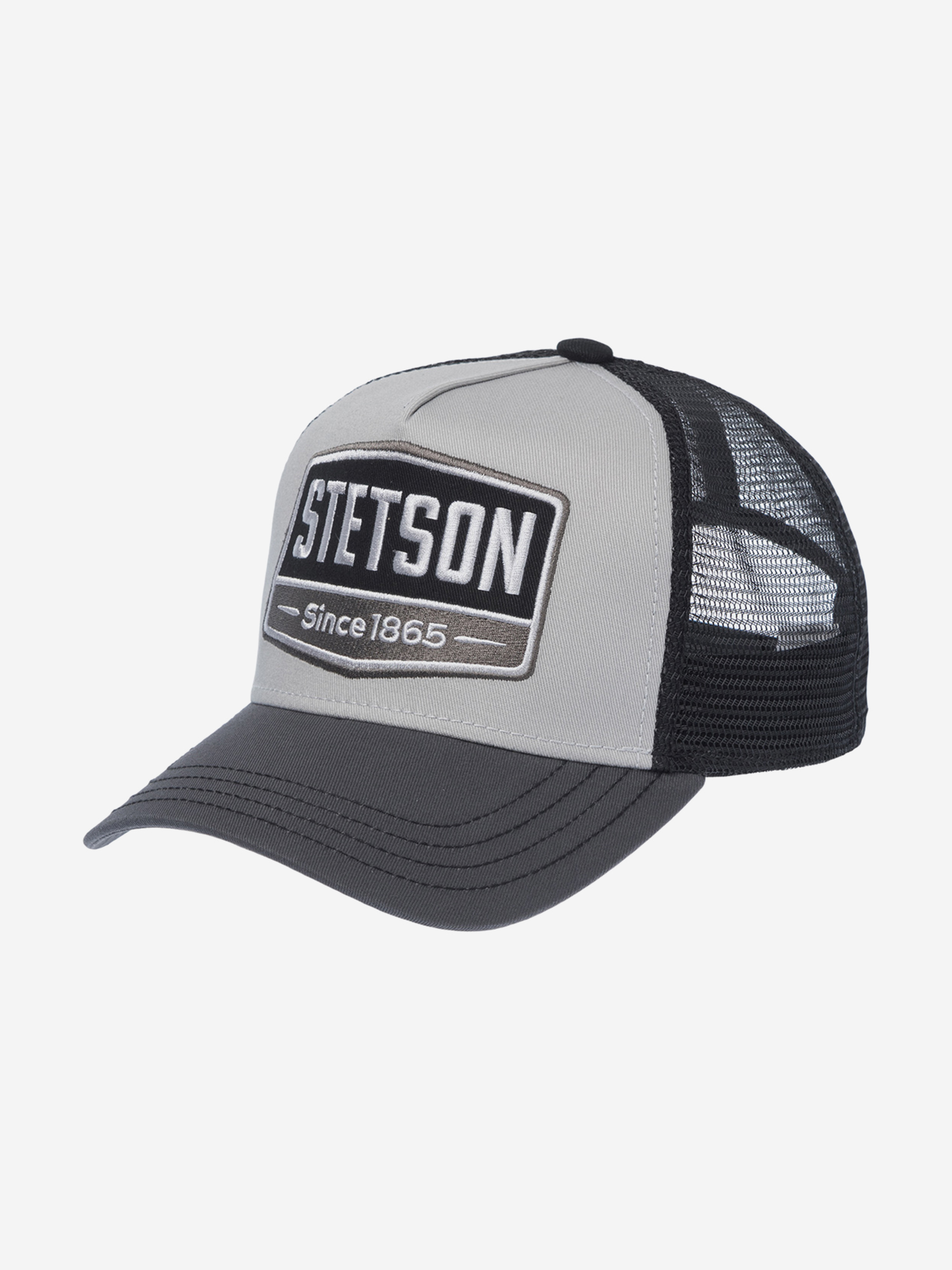 Изображение товара Бейсболка с сеточкой STETSON 7751107 TRUCKER CAP GASOLINE, Светло-серый / серый