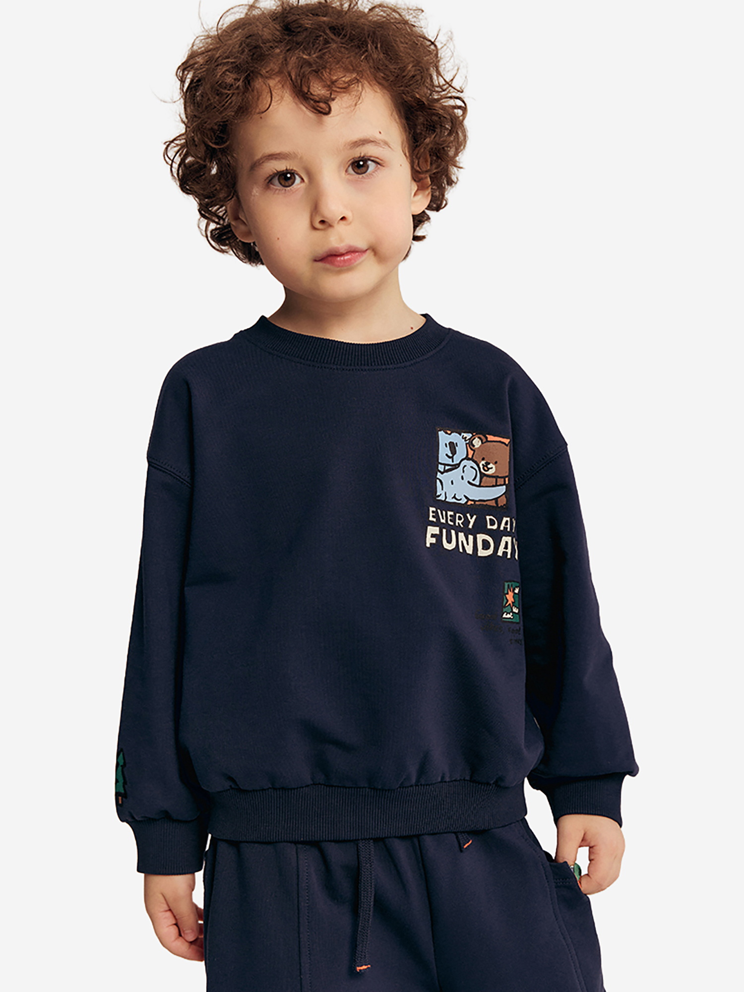 Изображение товара Свитшот для мальчиков Artie с рисунком и без капюша натуральный