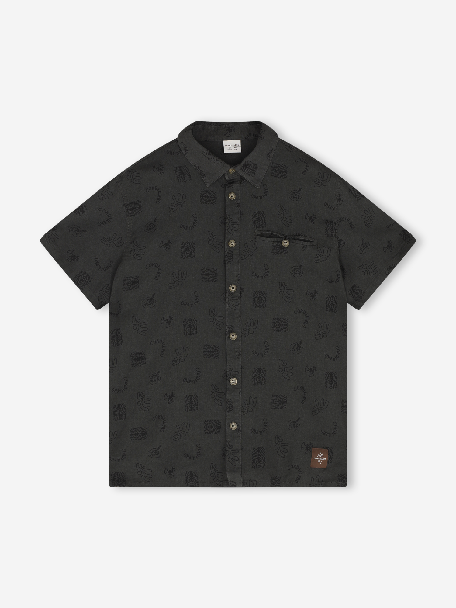 Изображение товара Cordillero Рубашка мужская с коротким рукавом — свободный крой, лён и вискоза