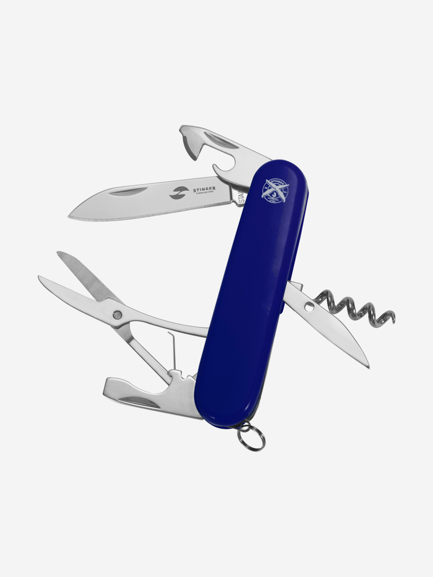 

Нож перочинный STINGER, , 11 функций, Синий