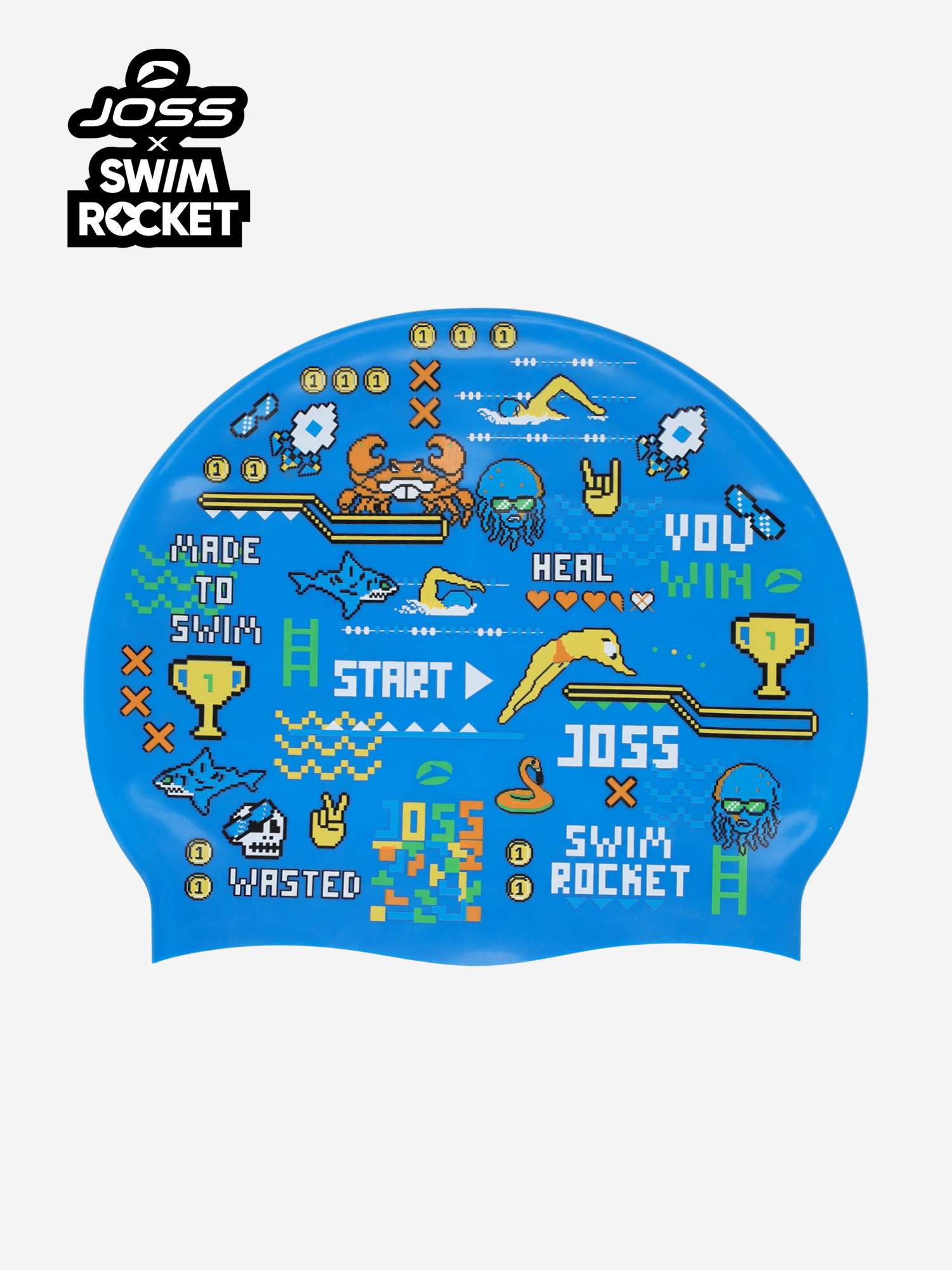 

Шапочка для плавания Joss x Swim Rocket, Синий