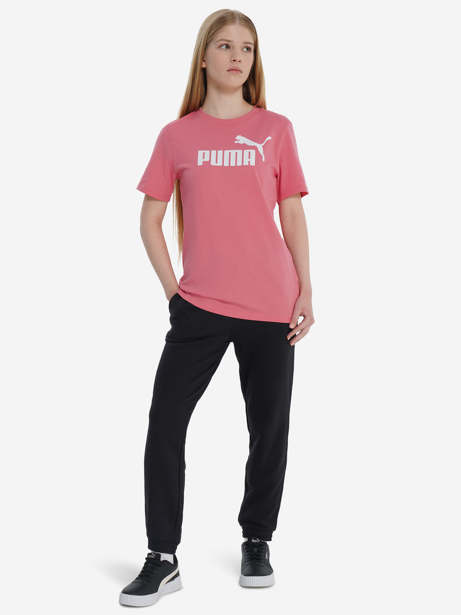 Футболка для девочек PUMA Ess No. 1 Logo, Розовый 4