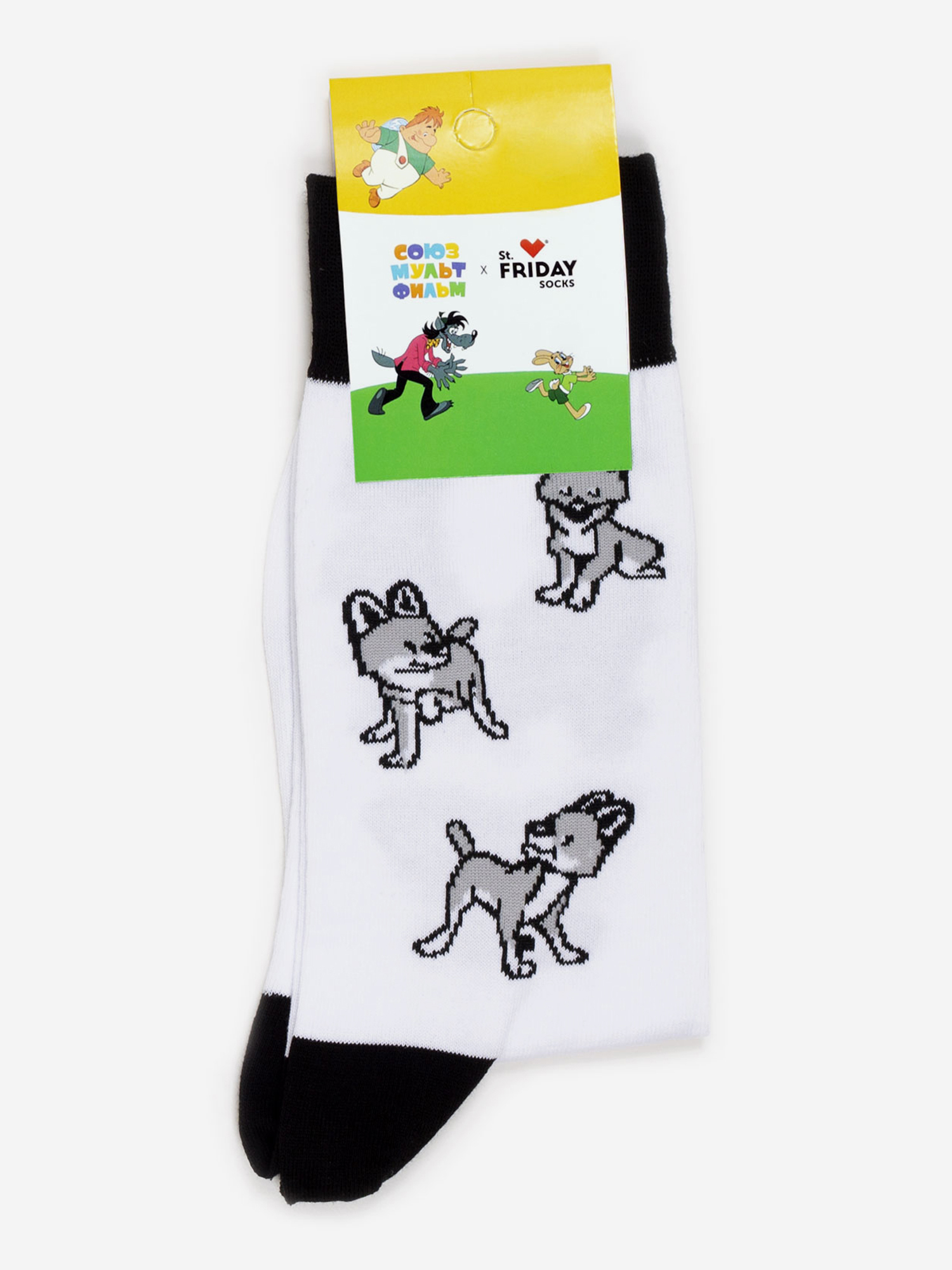 

Носки с рисунками St.Friday Socks, Маугли, Белый