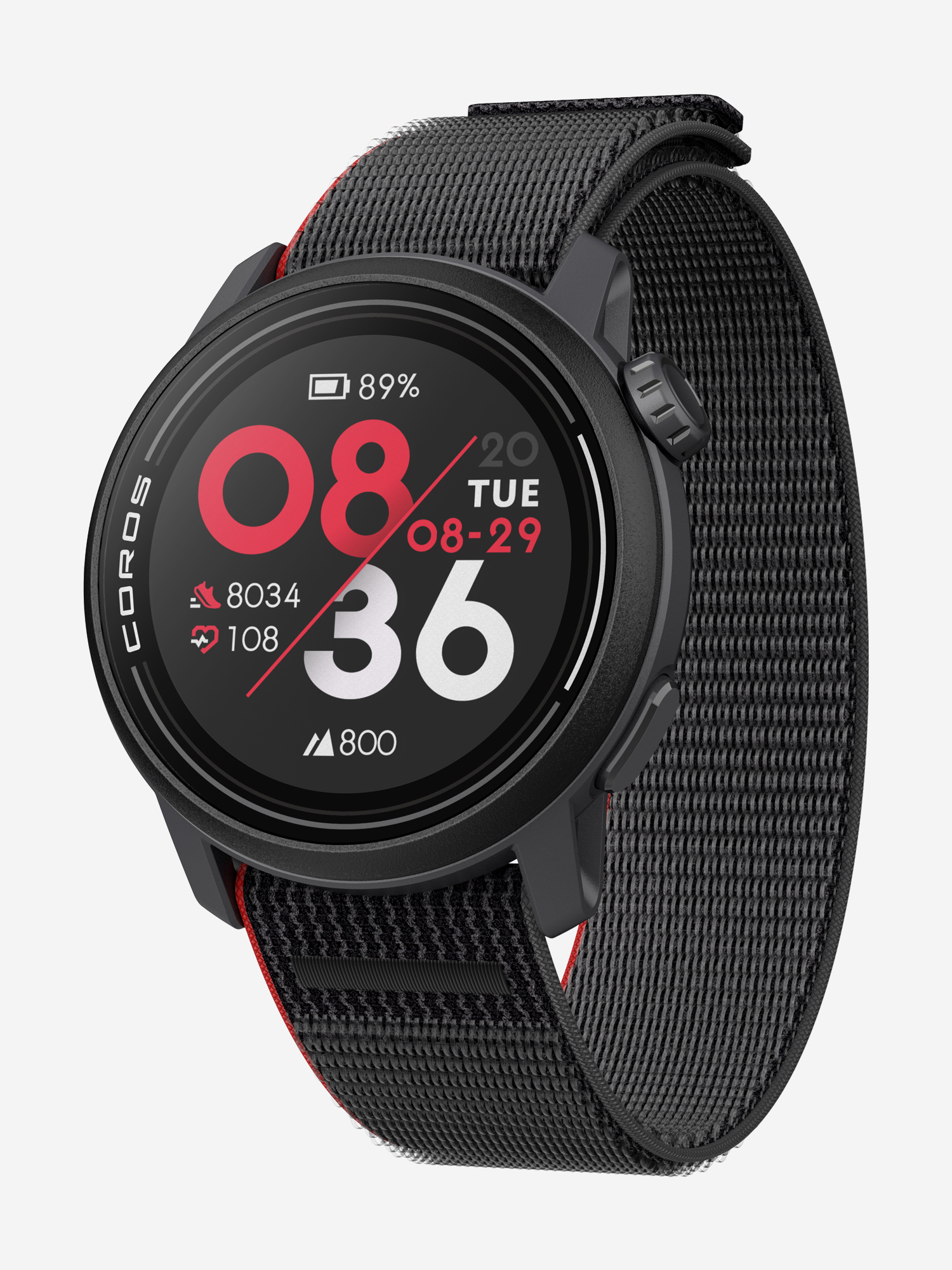 

Спортивные смарт GPS часы COROS PACE 3, INK, с нейлоновым ремешком, Черный