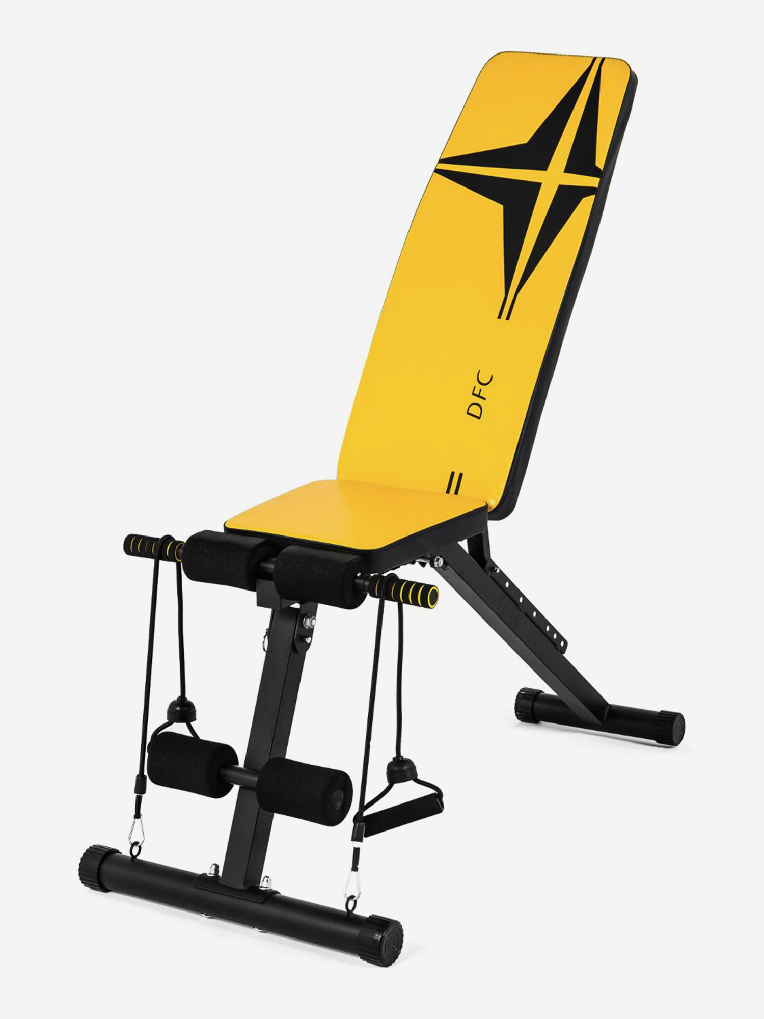 Изображение товара Скамья универсальная с эспандерами DFC D008Y для силовых тренировок