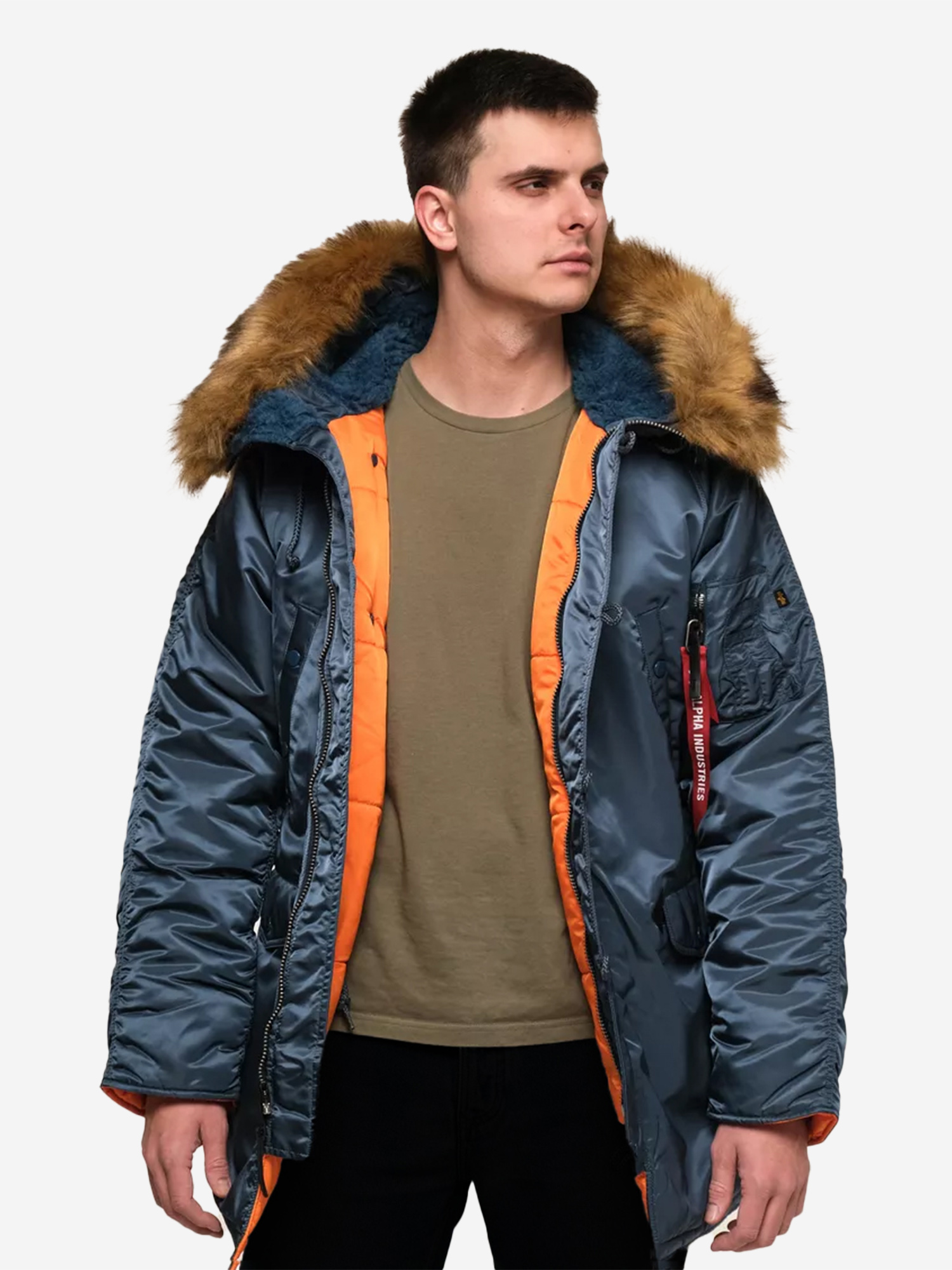 Парка зимняя мужская Slim Fit N-3B Alpha Industries, Голубой MJN31210WDSJA4R-SLB, размер 44 - фото 2