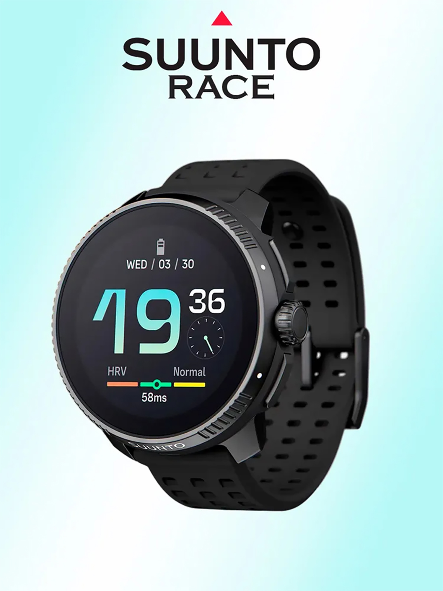 Изображение товара Спортивные часы SUUNTO Race All Black с GPS и AMOLED дисплеем для бега и фитнеса