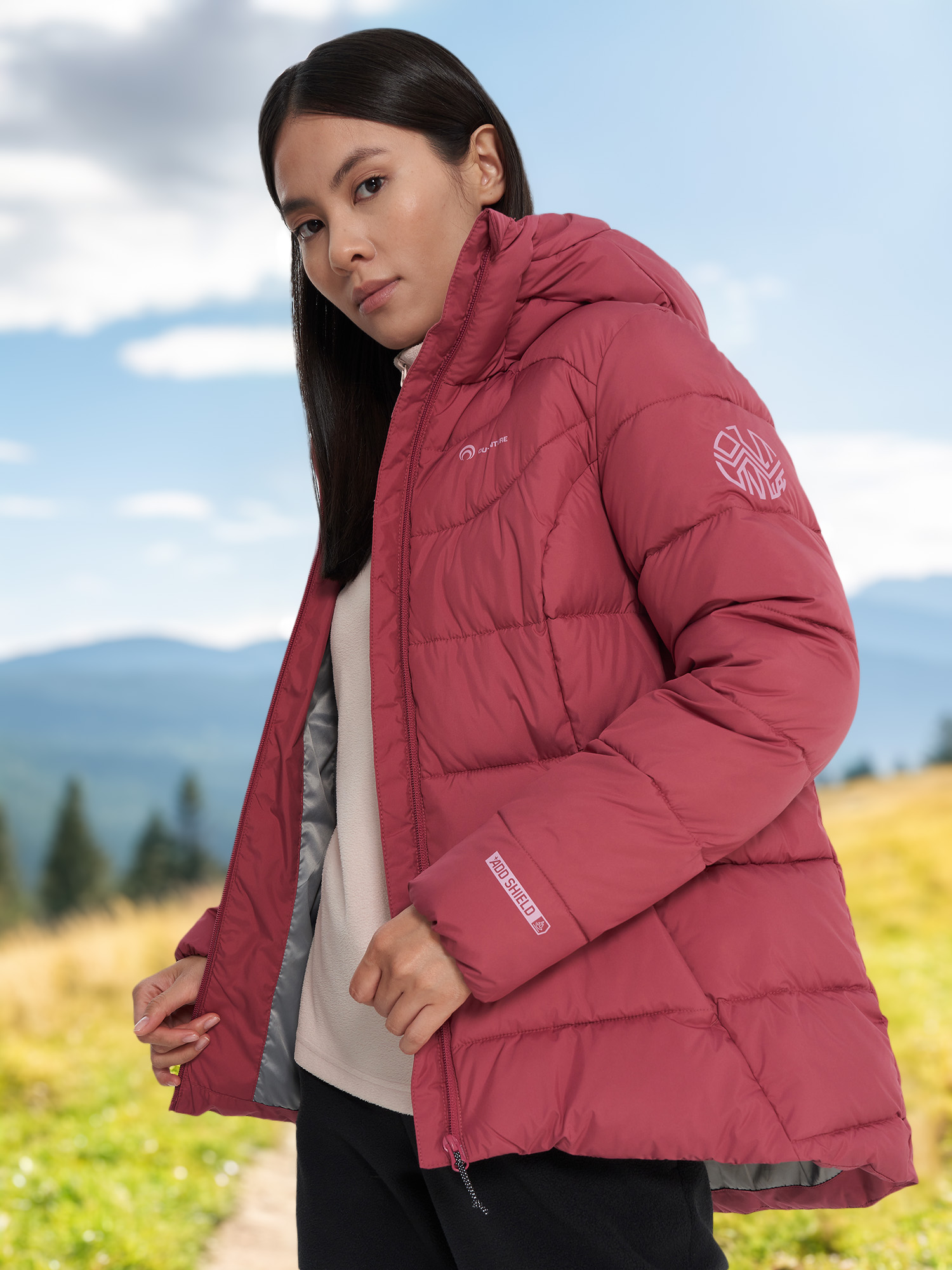 

Пуховик женский Outventure, Красный