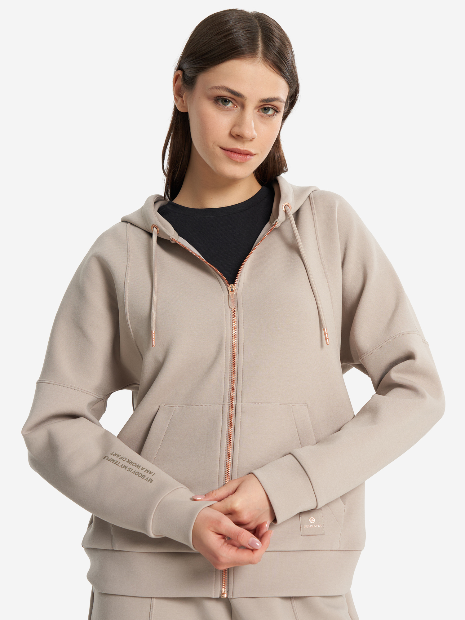 Толстовка женская Sensana, бежевый, арт. 132675s7w-t1