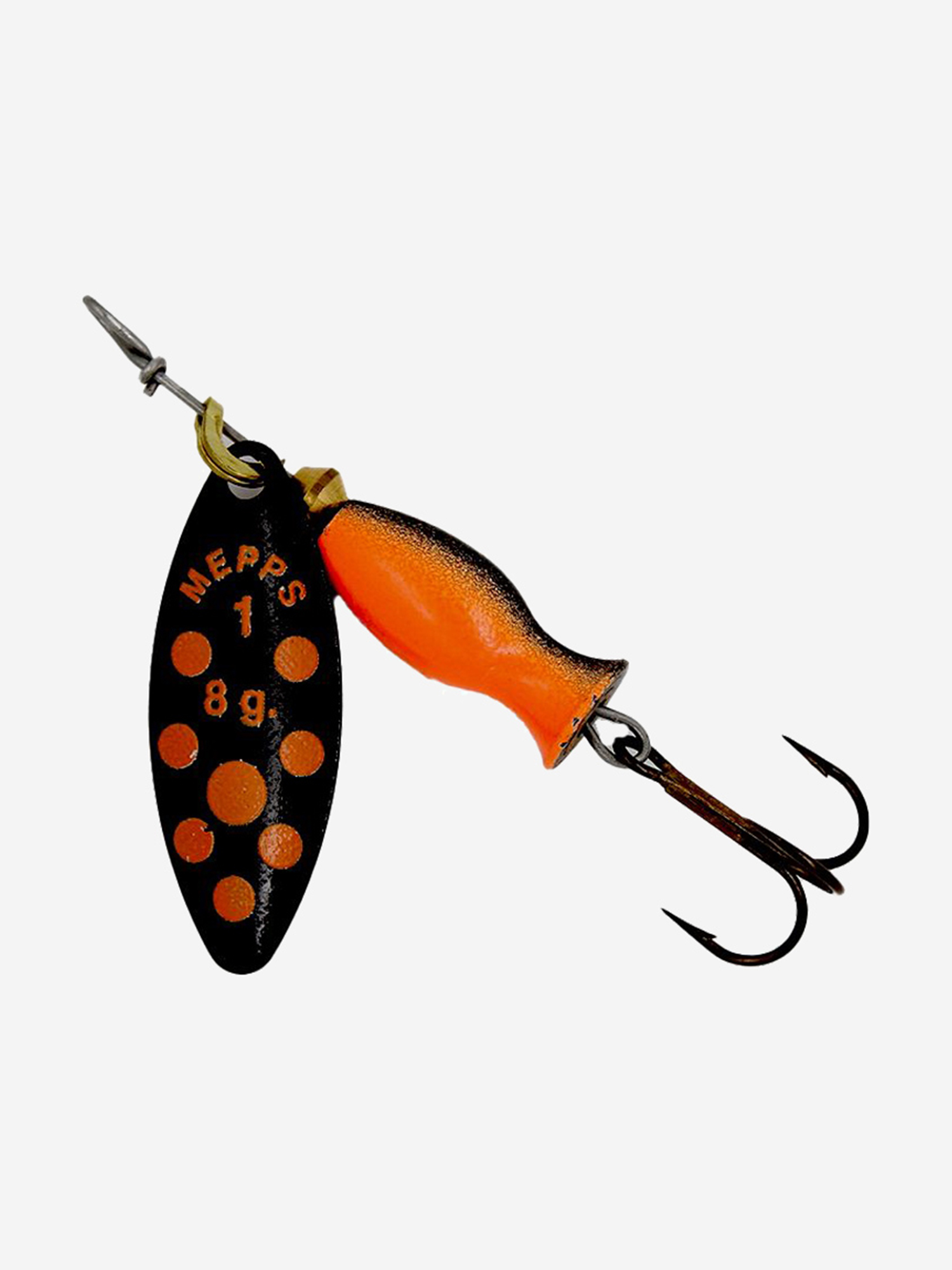 

Блесна для рыбалки вертушка Mepps AGLIA LONG HEAVY, , Black/Orange,  штука, Черный