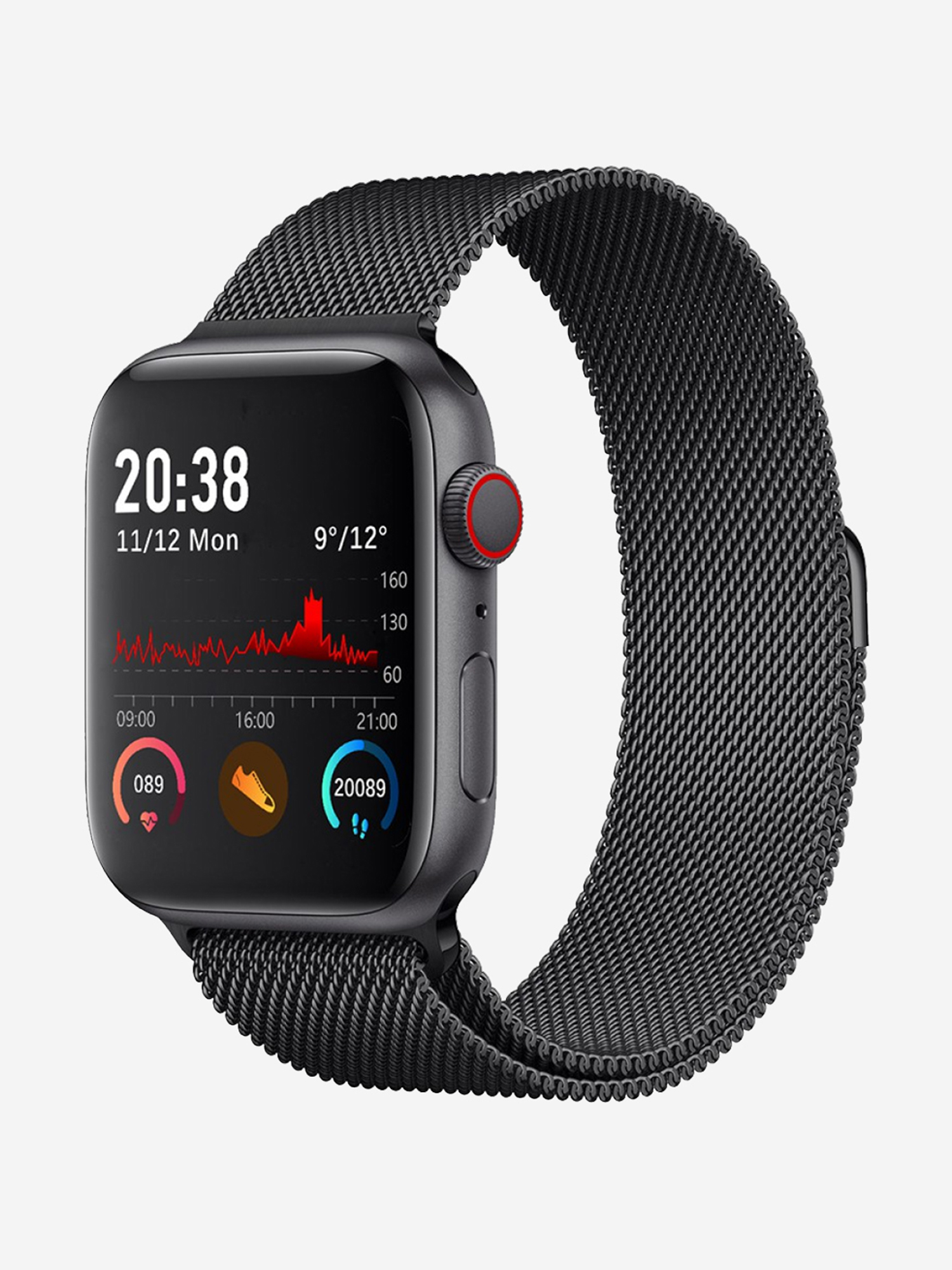 

Смарт-часы BandRate Smart WTCH55BBWB с ЧСС, шагомером, мониторингом кислорода в крови, Черный