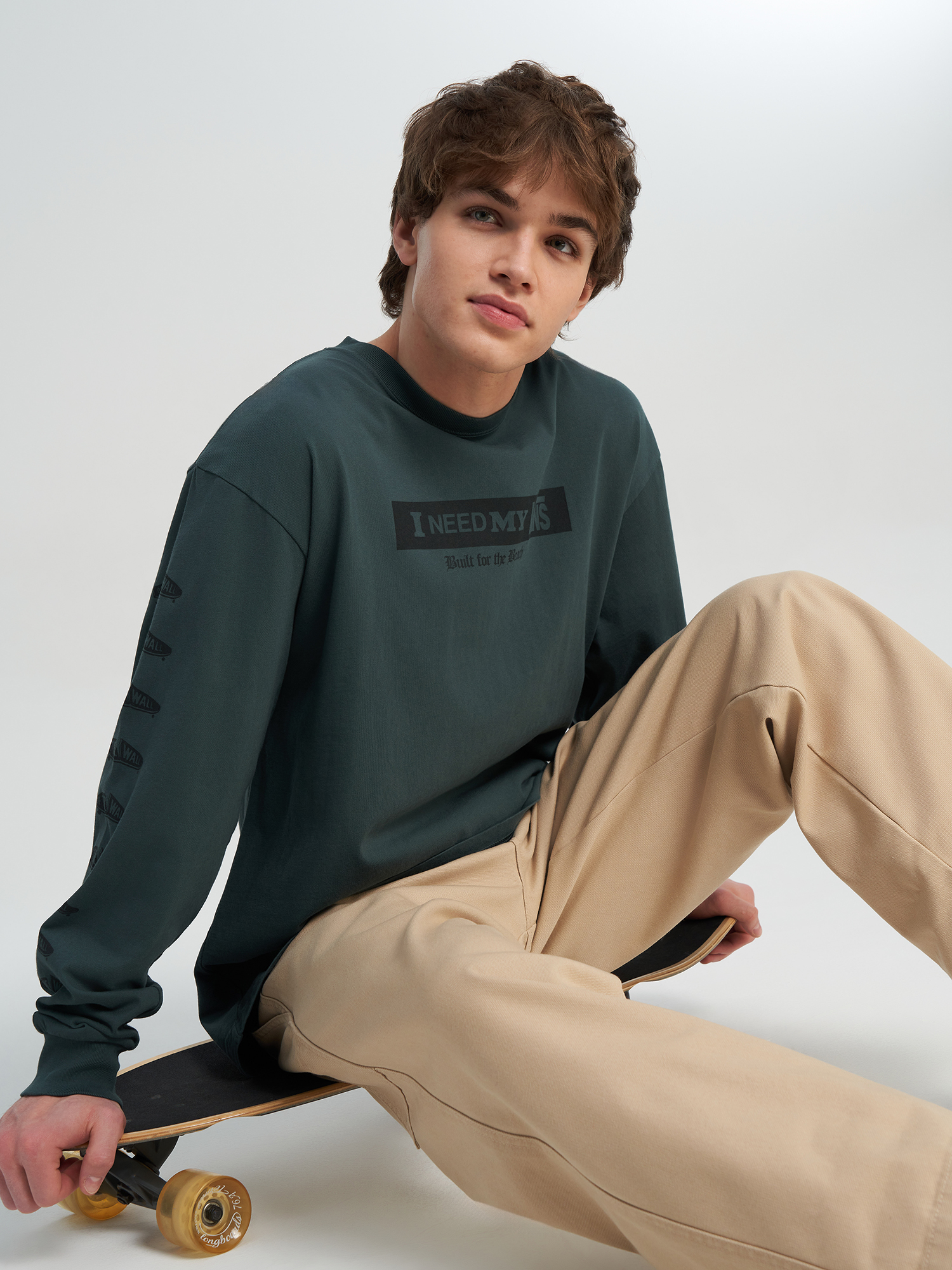 

Лонгслив мужской Vans I Need My LS, Зеленый