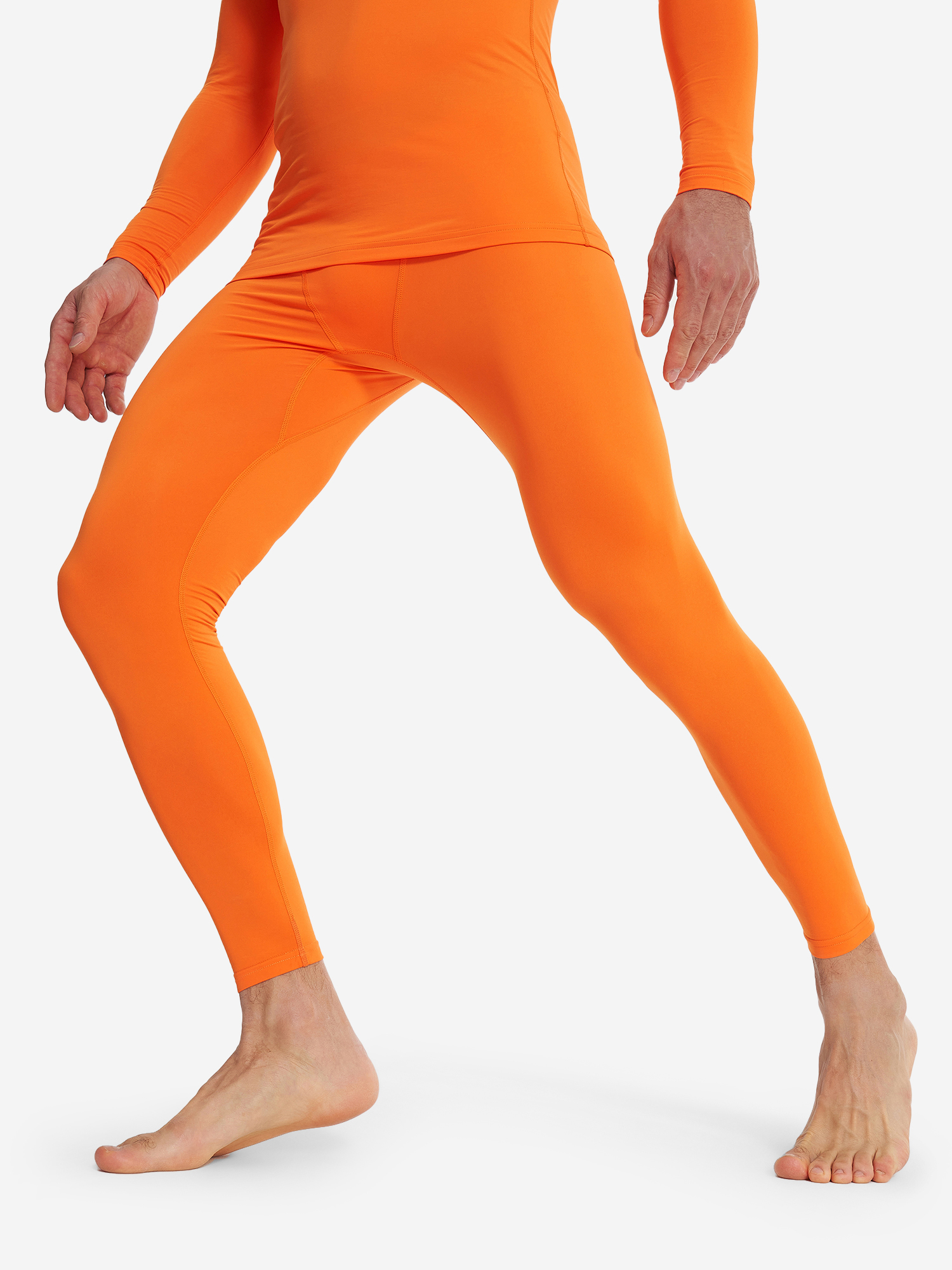 Тайтсы компрессионные мужские Demix, оранжевый, арт. 33256