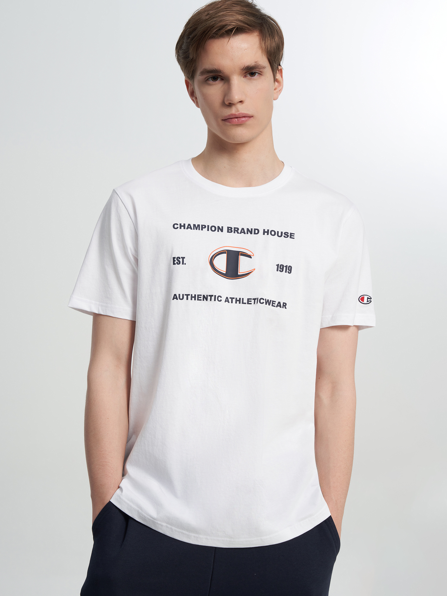 Футболка Champion с принтом, белый, арт. 222832C0K-WW001